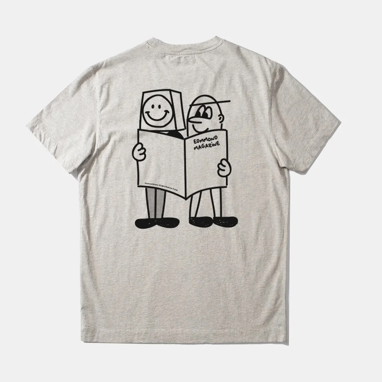 Moore Tee plain grey melange - Image 2