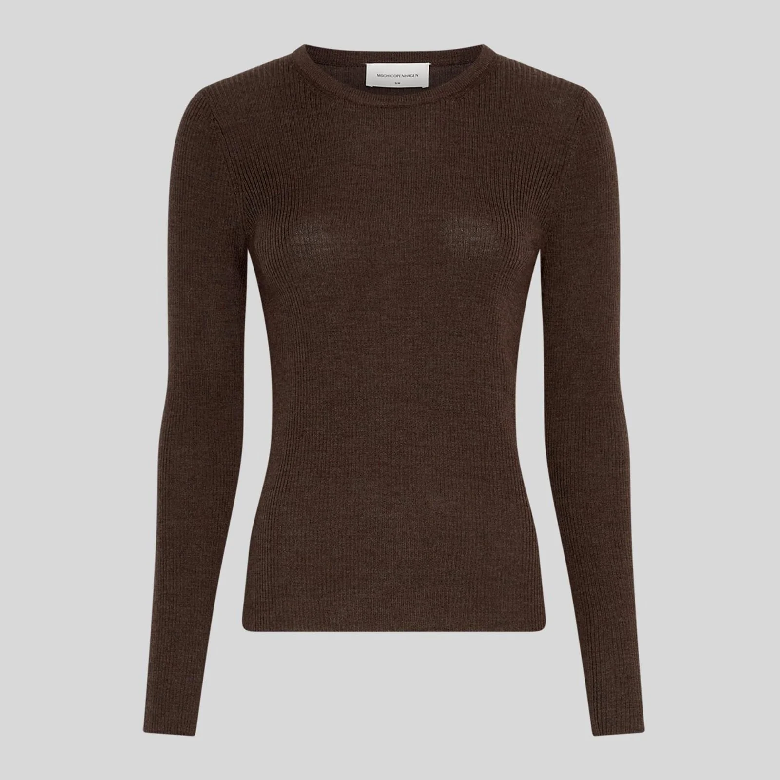 MSCHCriselle Avalina Rib Pullover hot fudge melange - Image 2