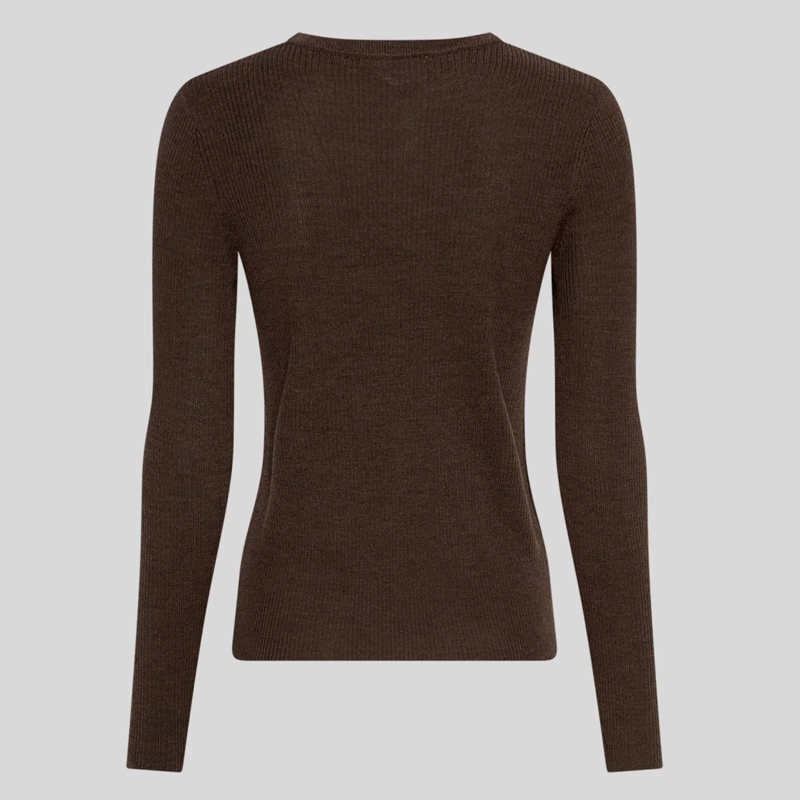 MSCHCriselle Avalina Rib Pullover hot fudge melange - Image 3