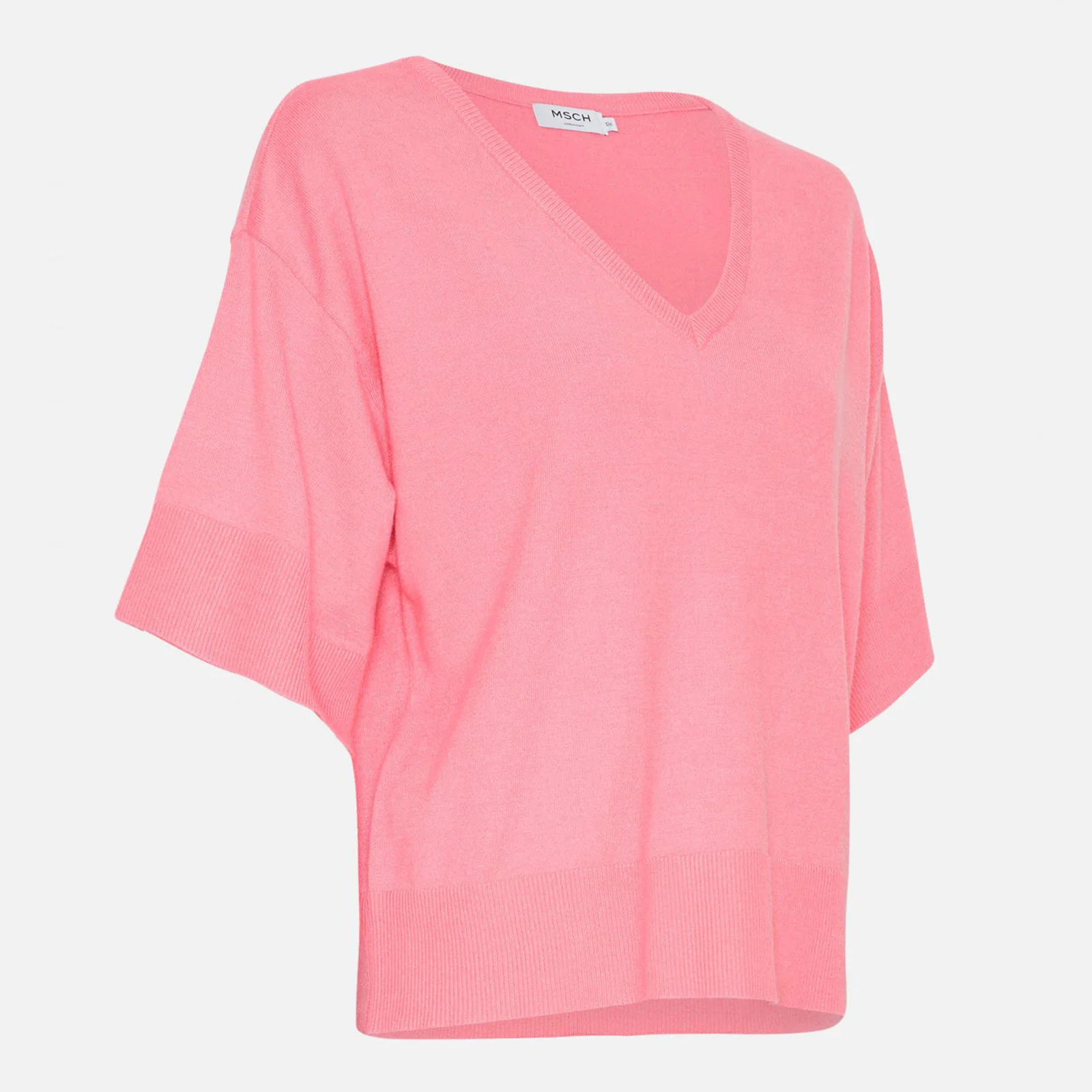 MSCHEslina Rachelle 2/4 V Neck Pullover 17626 aurora pink - Image 2