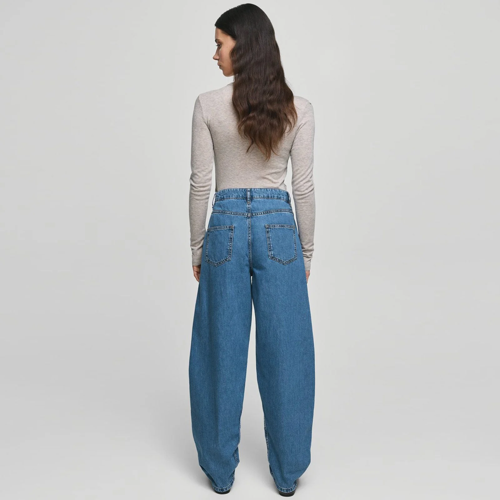 MSCHKobane Lis Barrel Jeans mid blue wash - Image 3