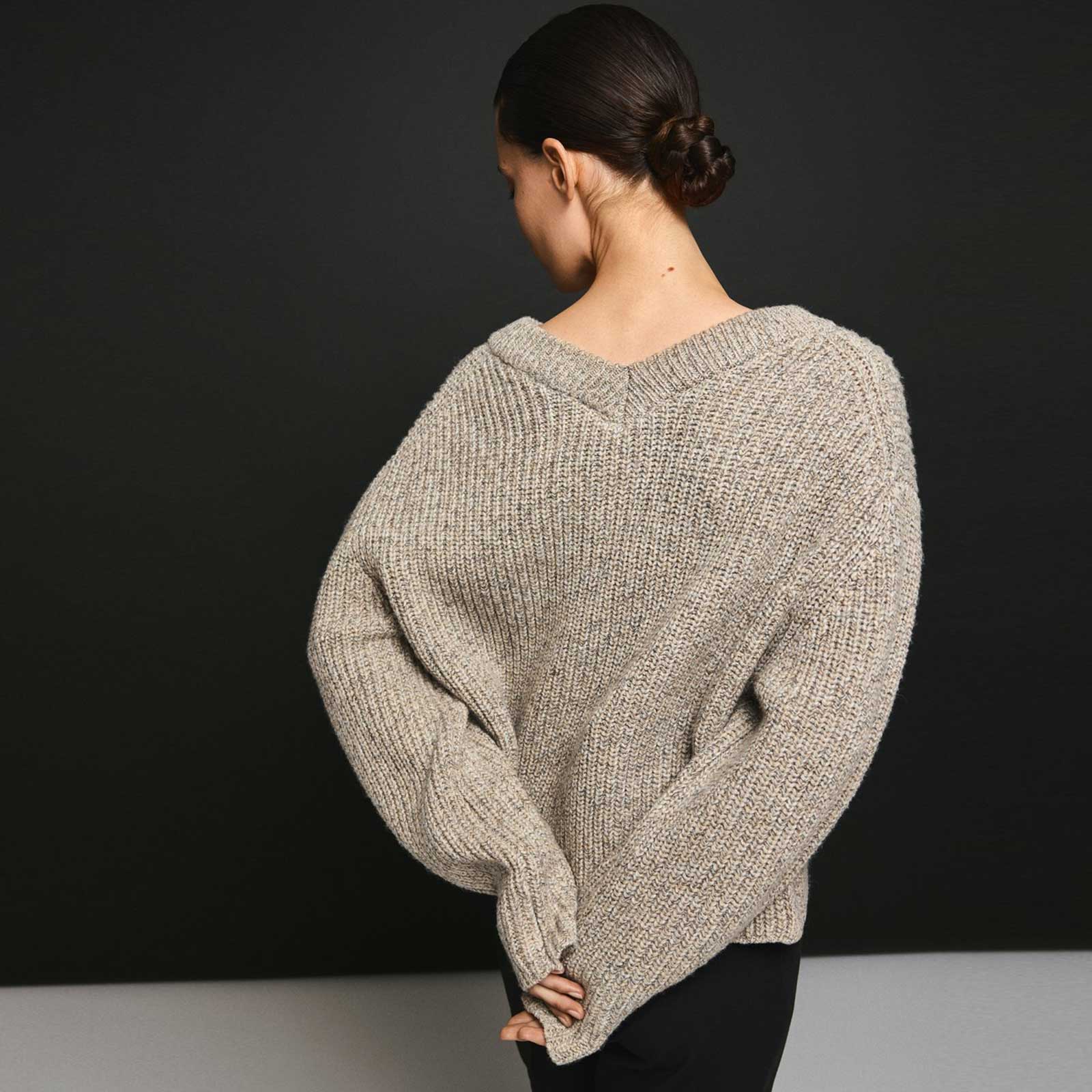 MSCHMathina Lissi V Pullover warm light grey melange - Image 2