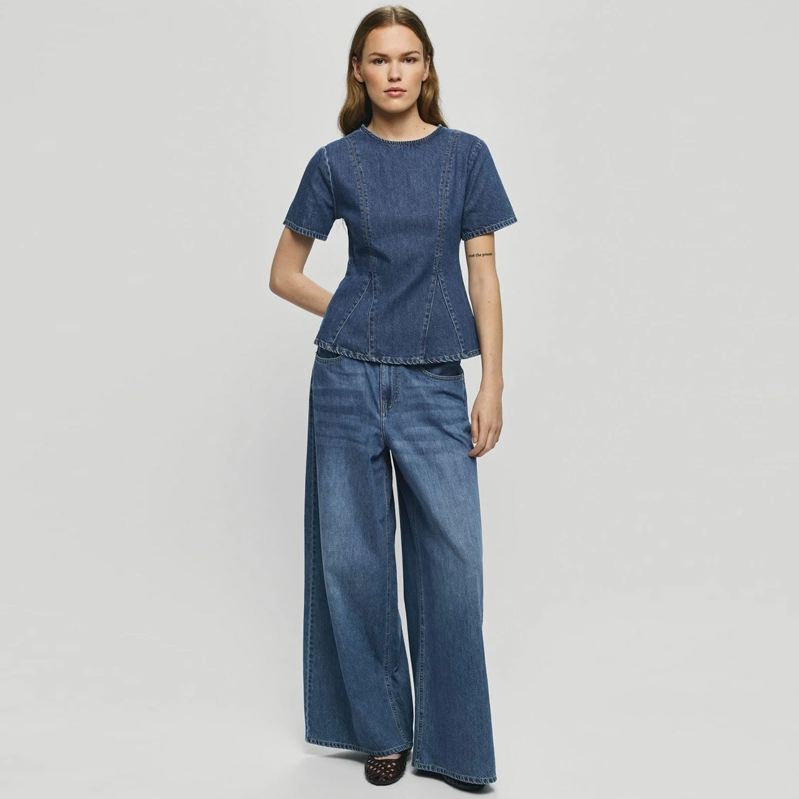 MSCHTurig Alena Pants mid blue wash