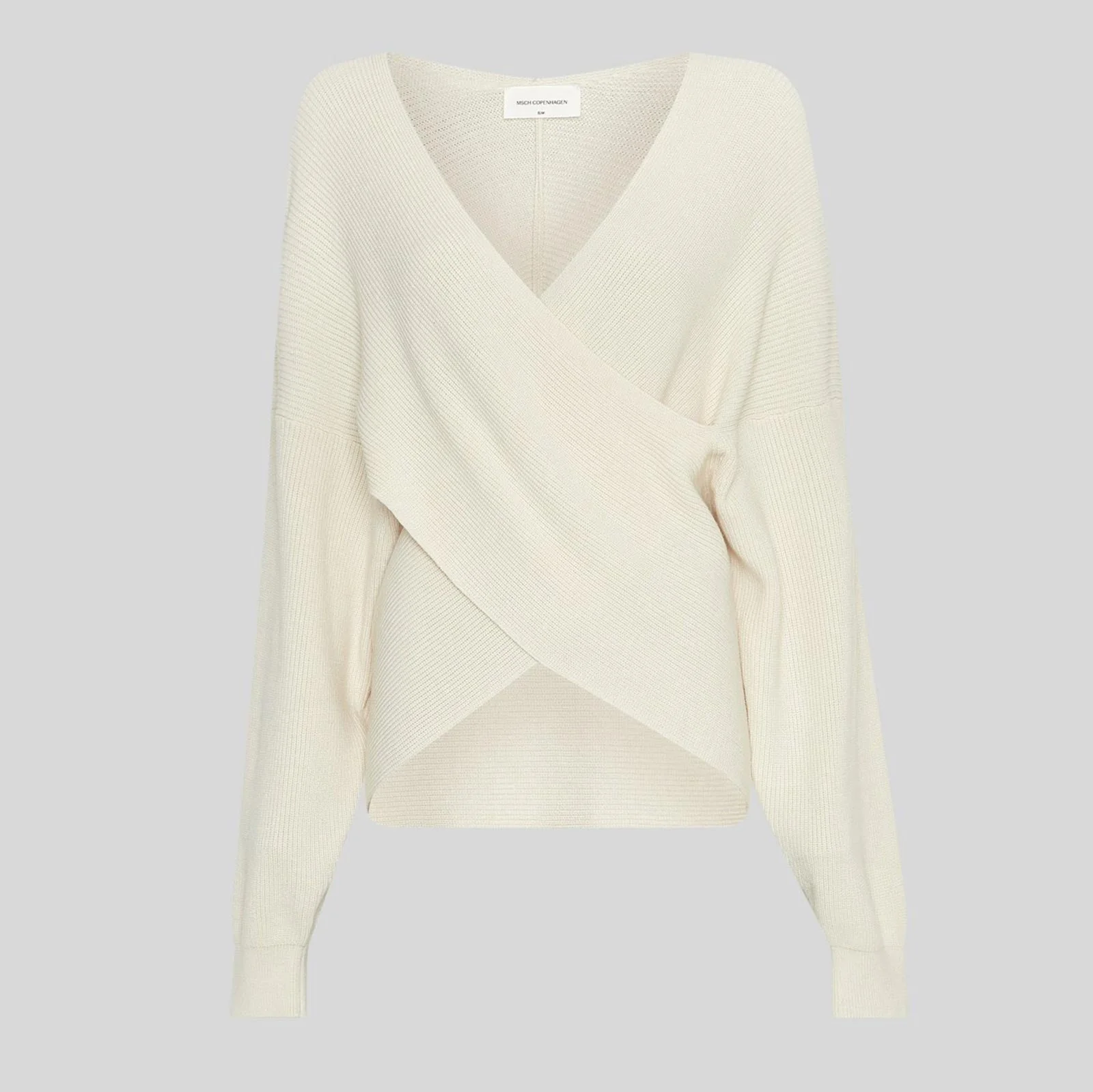 MSCHZinelle Rachelle Wrap Pullover fog melange