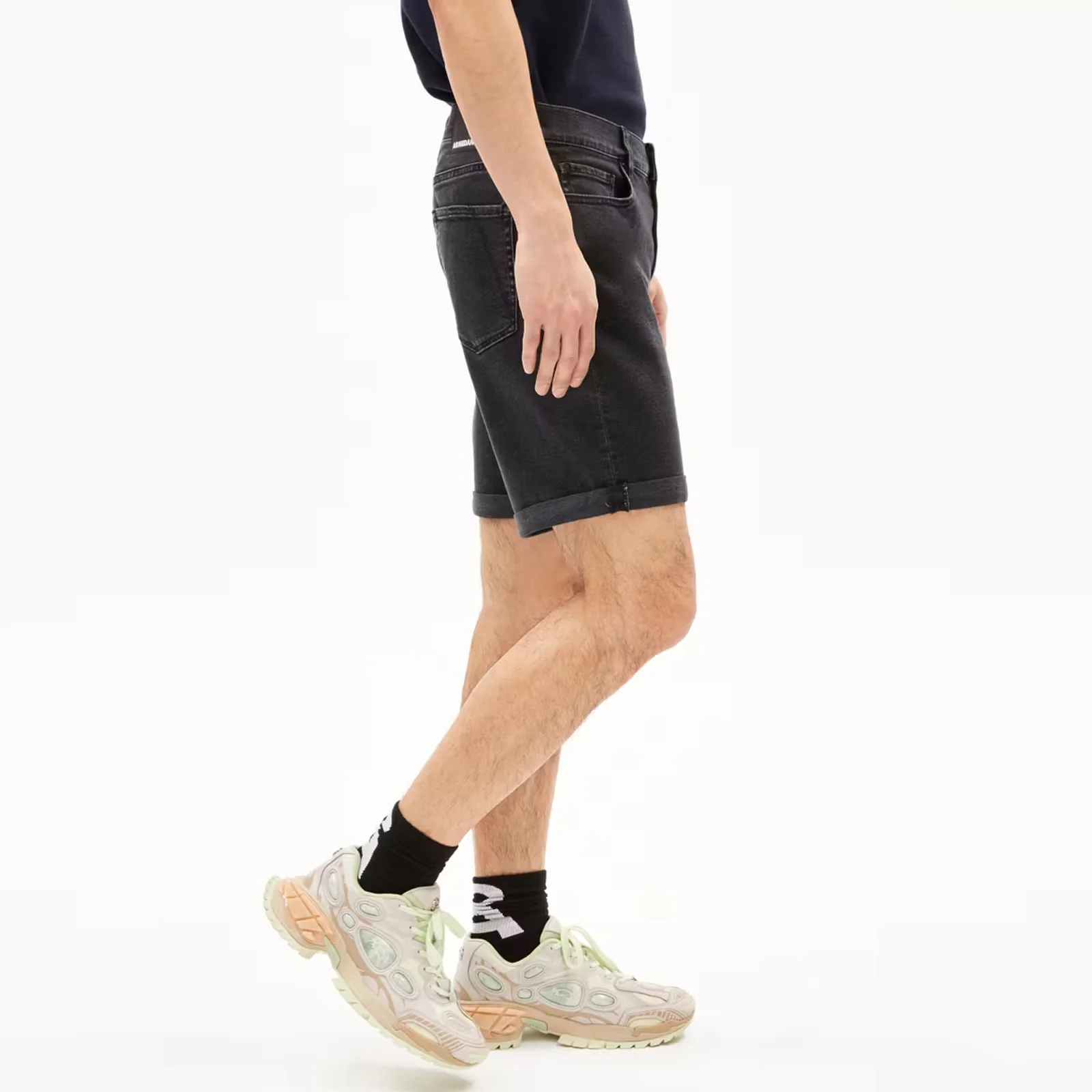 Naailo Denim Shorts black washed authentic - Image 3