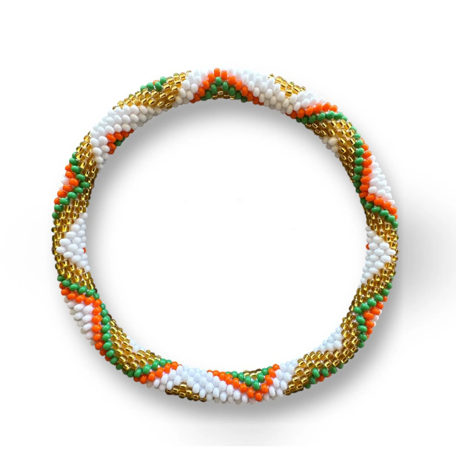 Nepalese Anklet white chevron