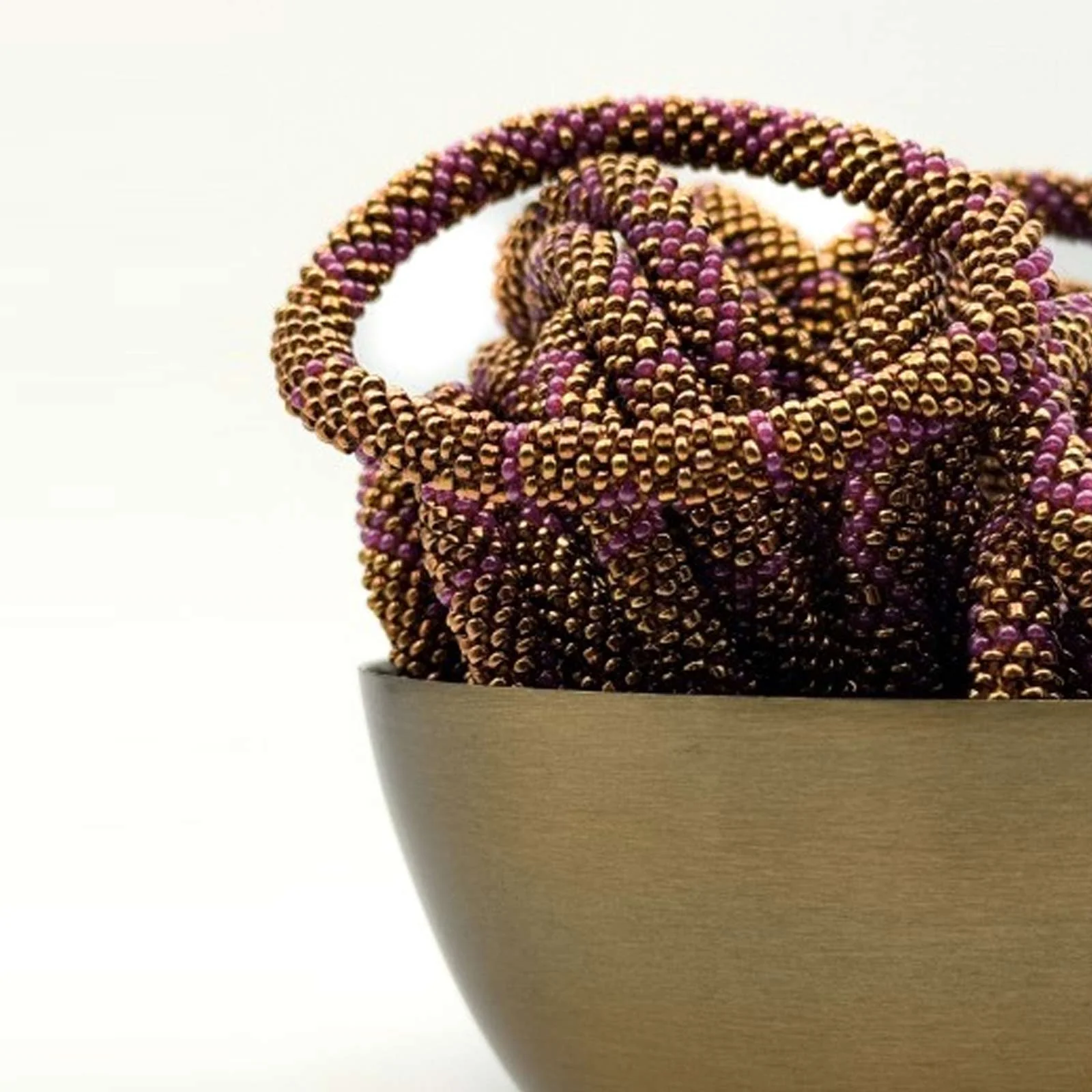 Nepalese Bracelet violet/gold B48 - Image 3
