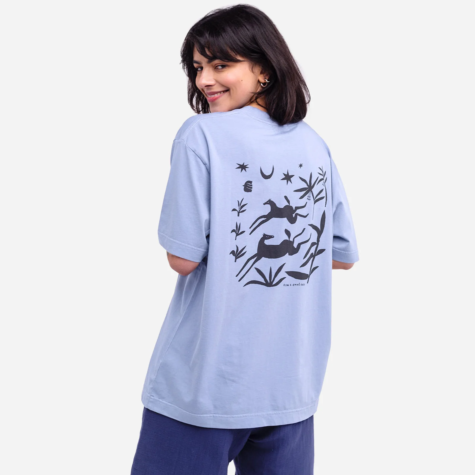 Night Trip T-Shirt azure blue - Image 4