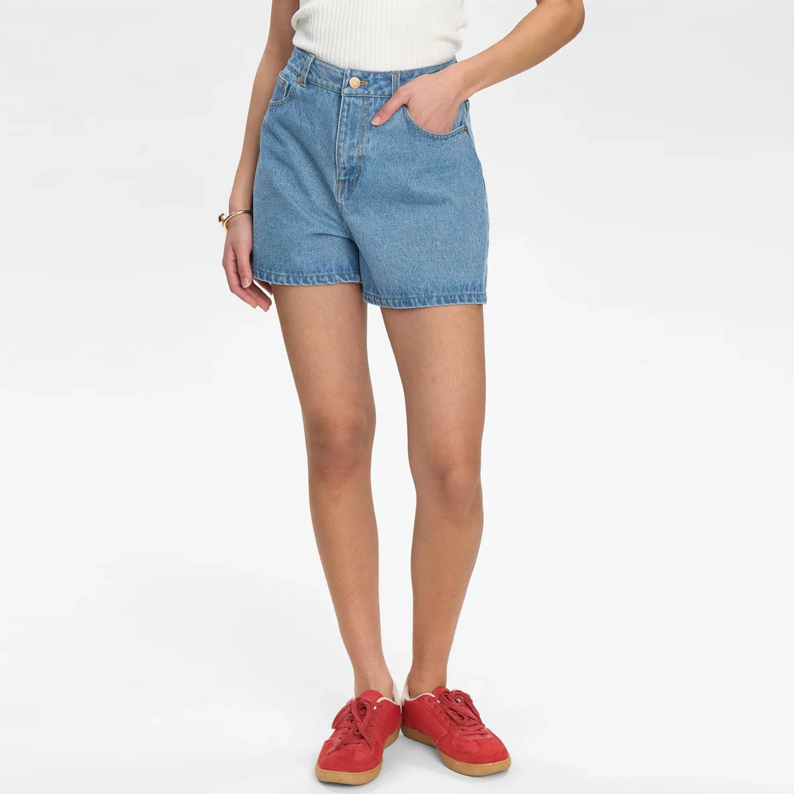 Nuvirginia Shorts medium blue denim