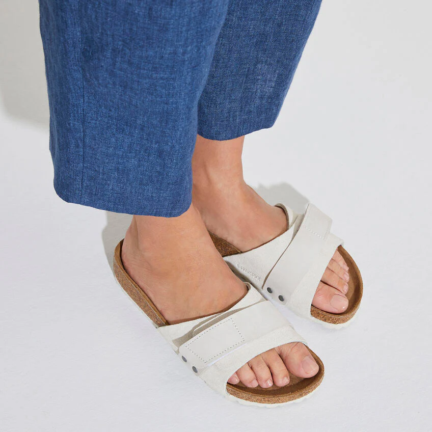 Oita Suede Leather Narrow Fit antique white - Image 5
