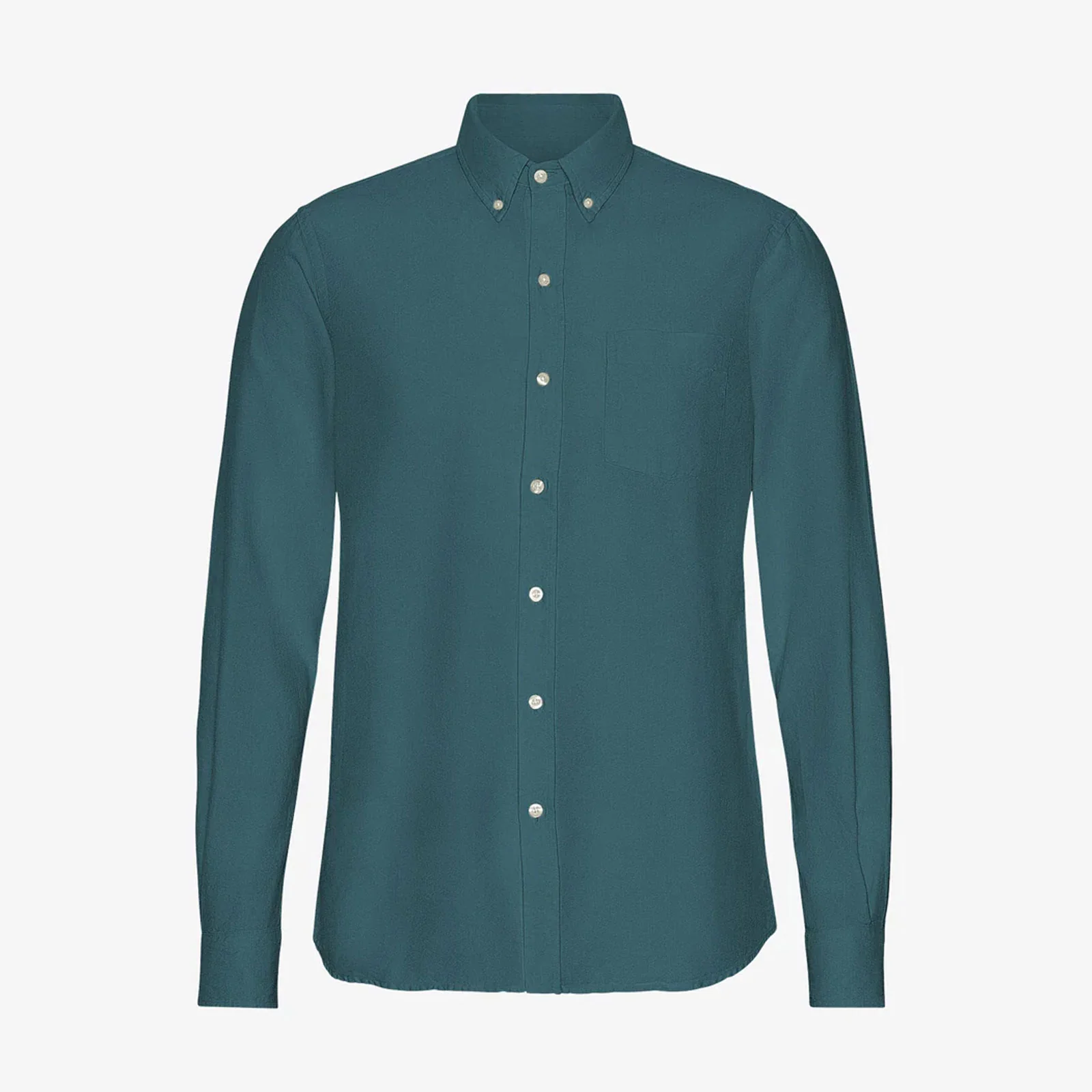 Organic Button Down Shirt ocean green