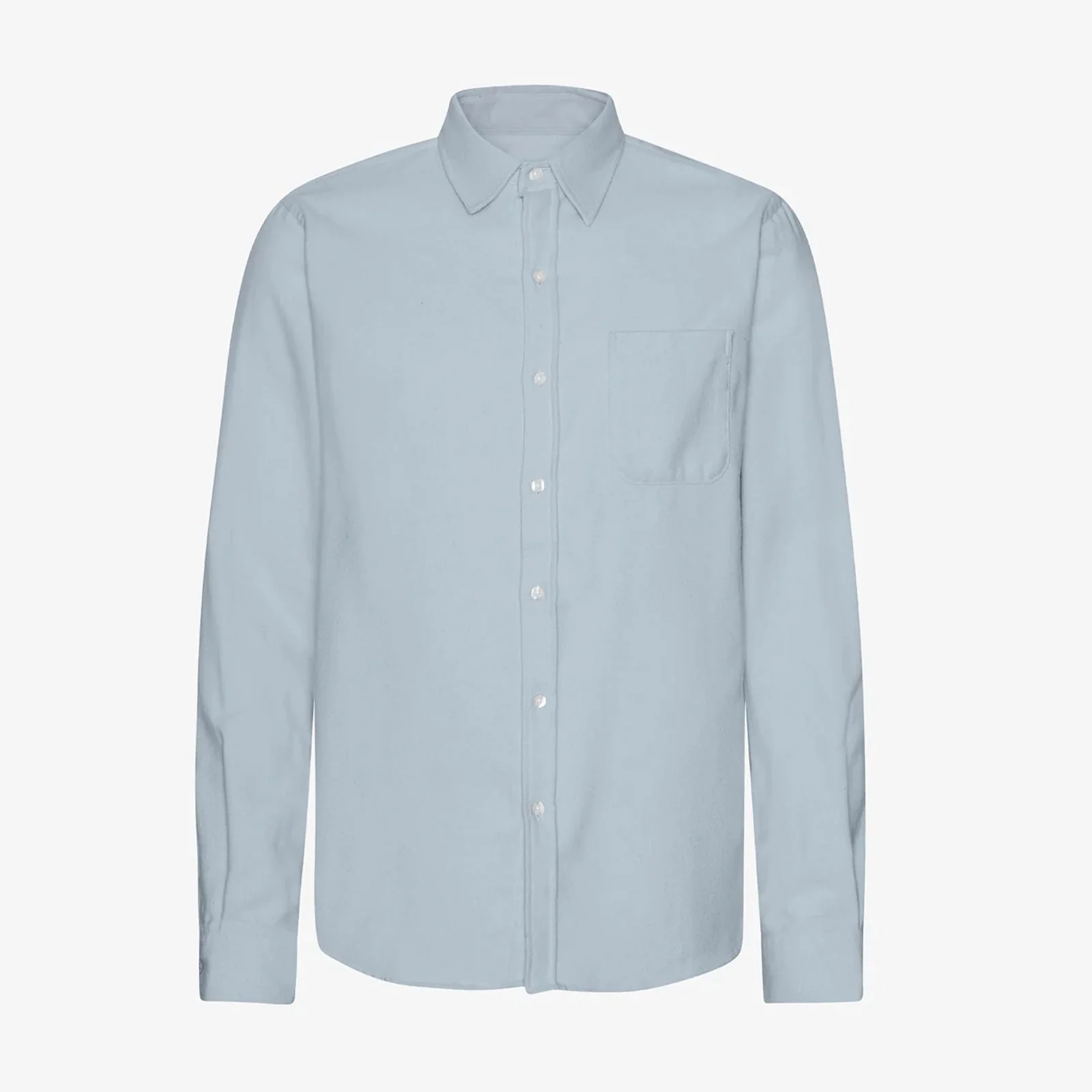 Organic Flannel Shirt steel blue - Image 5