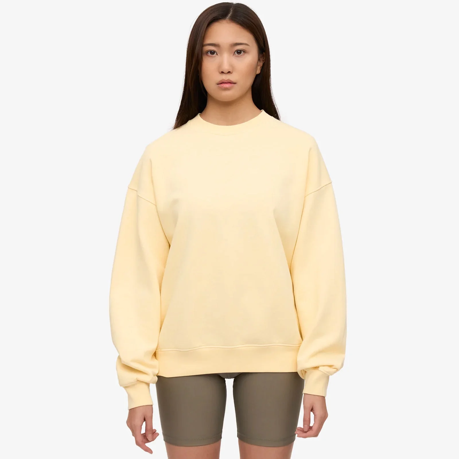 Organic Oversized Crew soft yellow