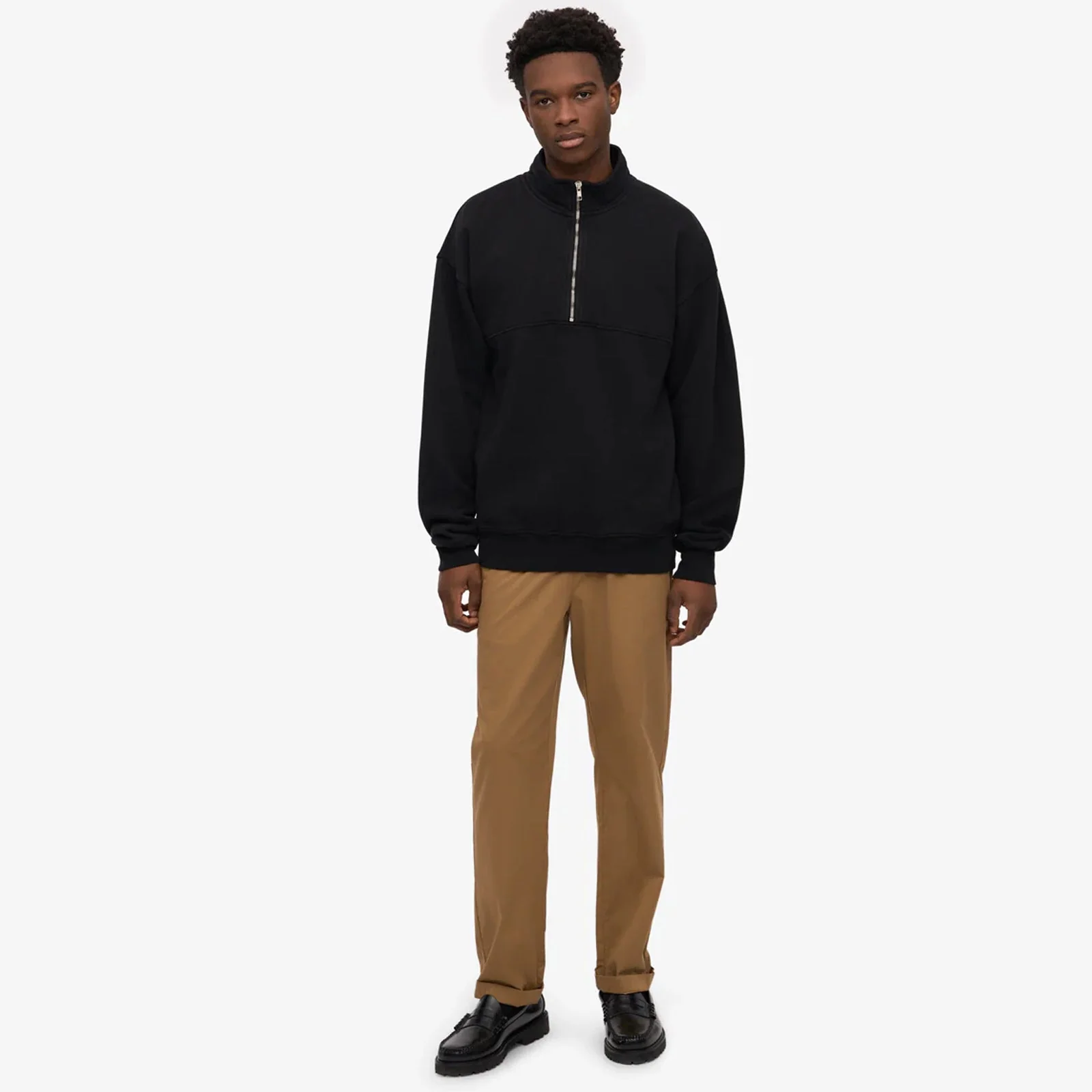 Organic Quarter Zip deep black - Image 3