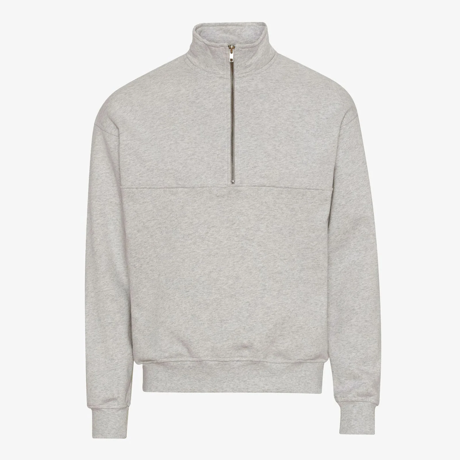 Organic Quarter Zip heather grey