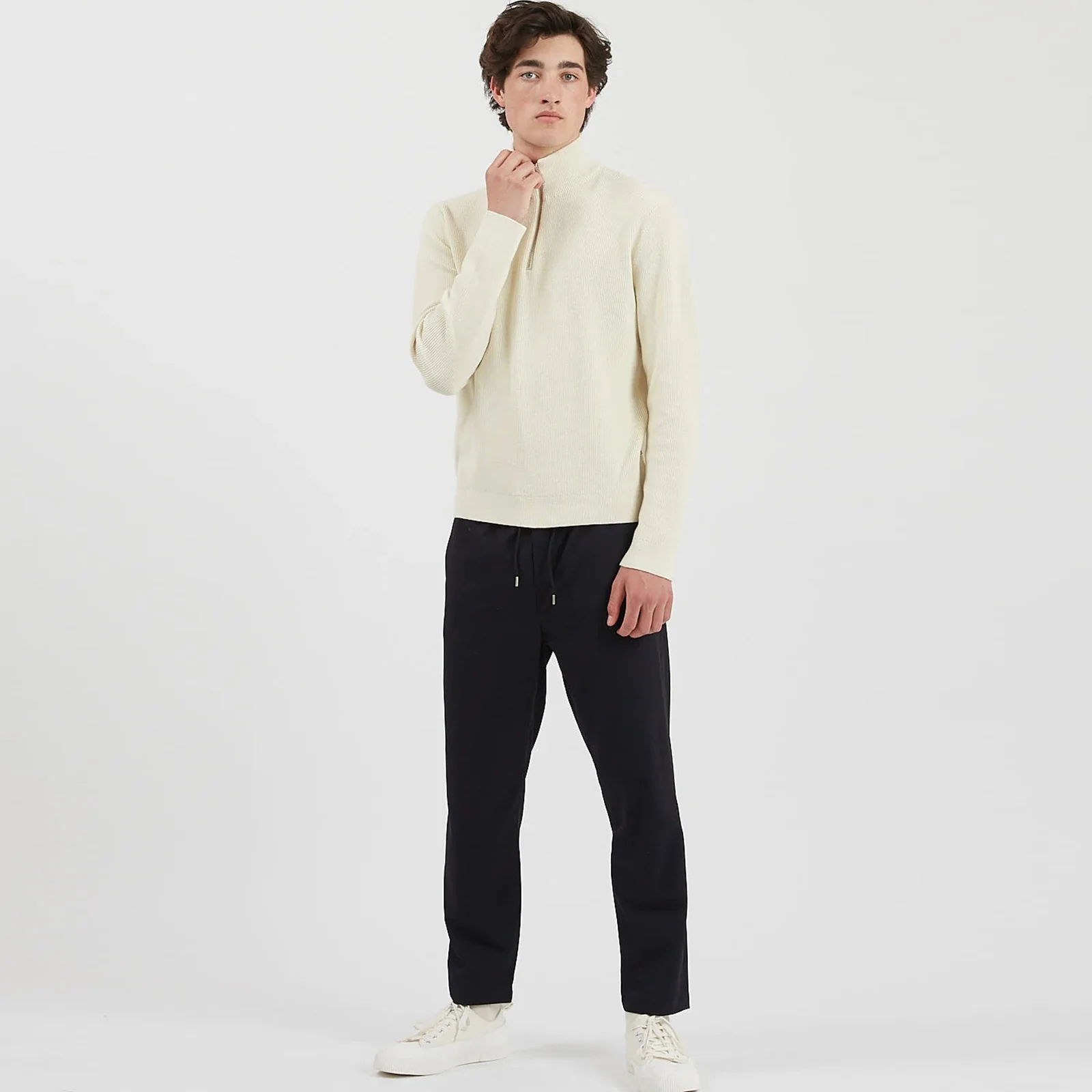 Orla Half Zip white asparagus - Image 2