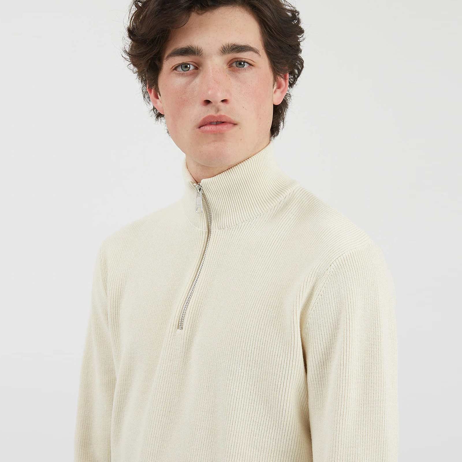Orla Half Zip white asparagus - Image 4
