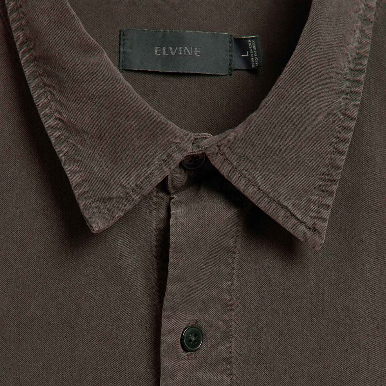Ossian Tencel Shirt dark coffee - Image 5