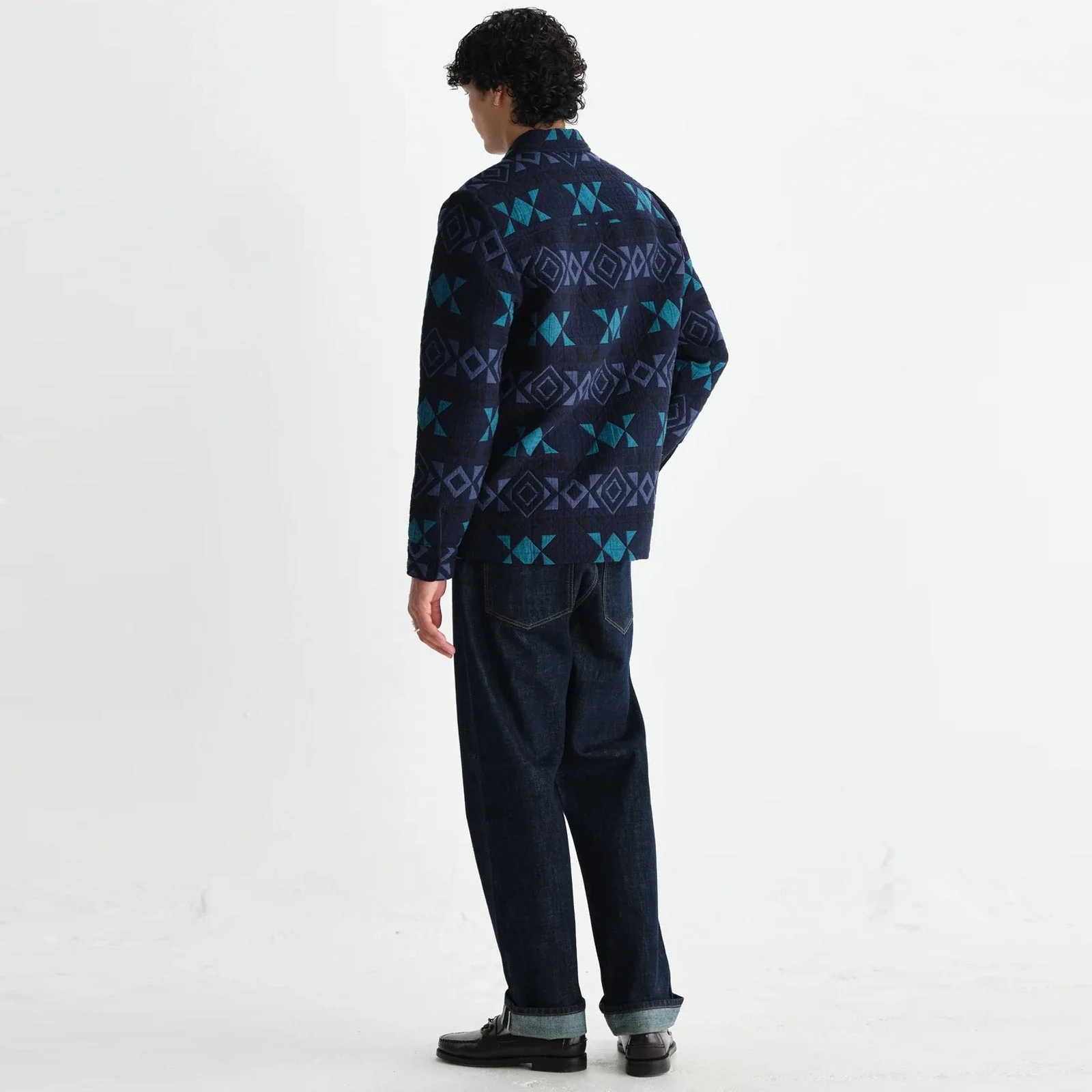 Otto Overshirt Blanket Quilt navy/teal - Image 2
