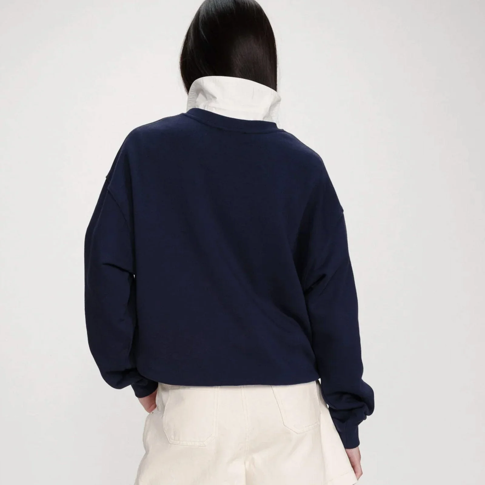 Oversized Slogan Sweater Valino marine - Image 2