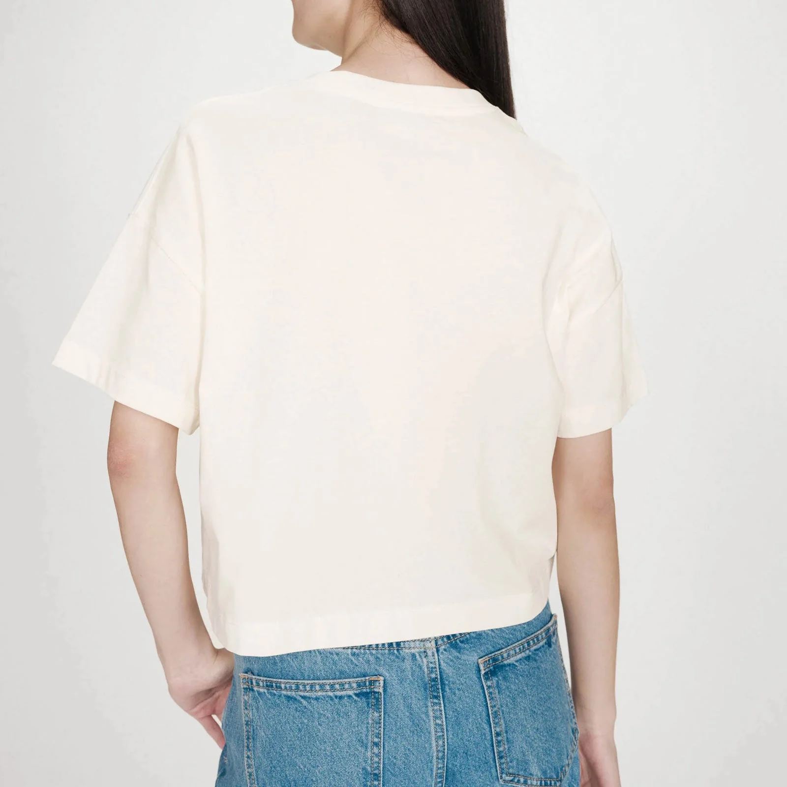 Oversized Slogan Top Voss ecru - Image 2