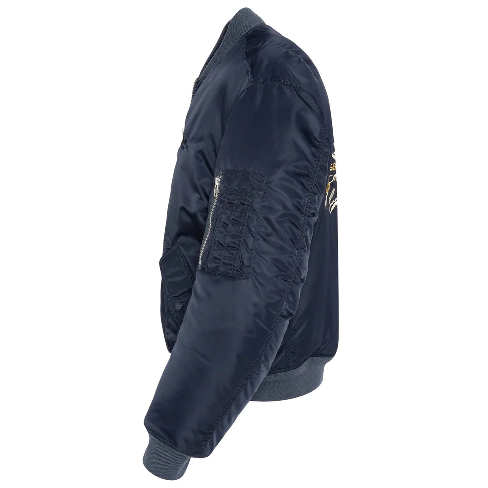 Oversized Unisex Souvenir Bomber dark navy - Image 4