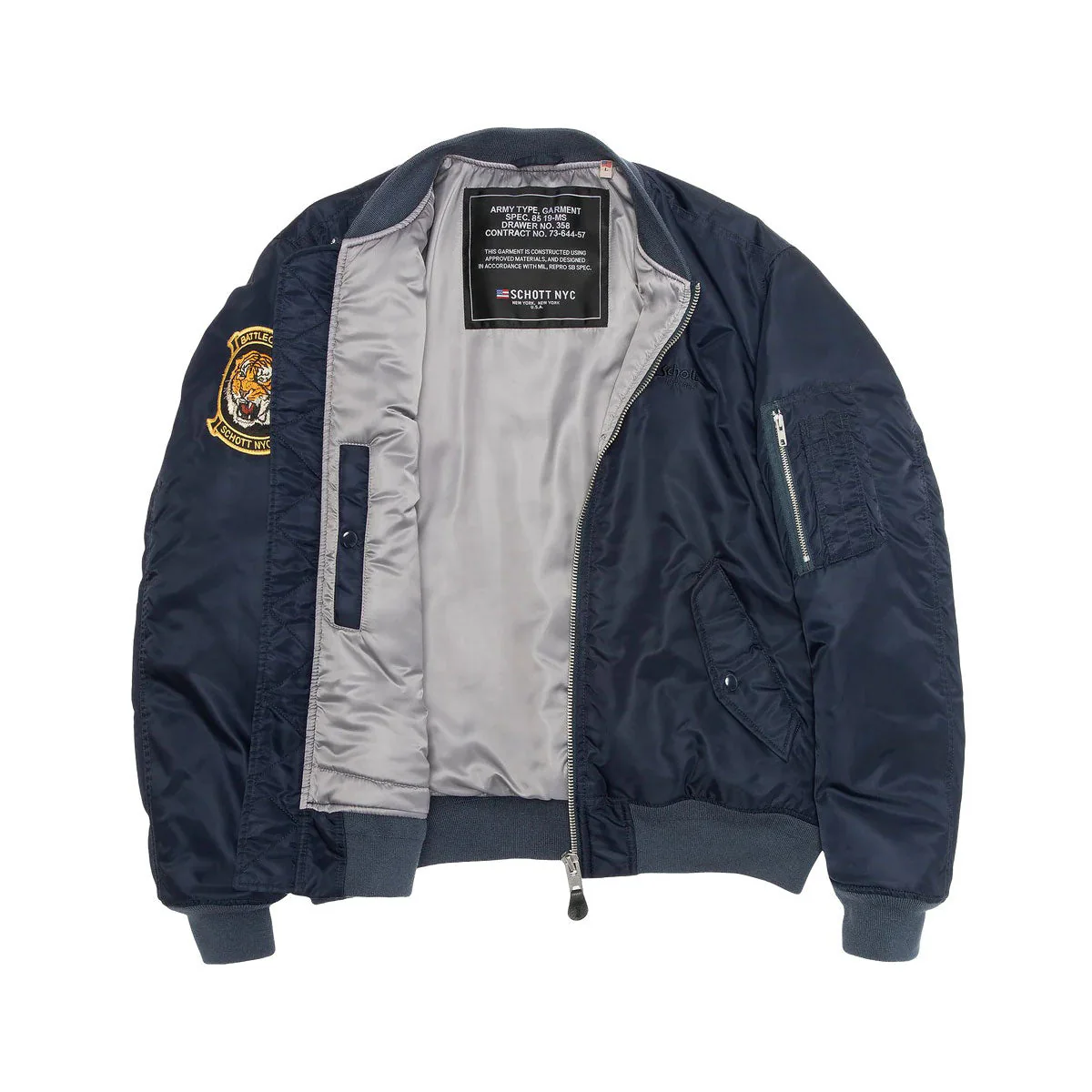 Oversized Unisex Souvenir Bomber dark navy - Image 5