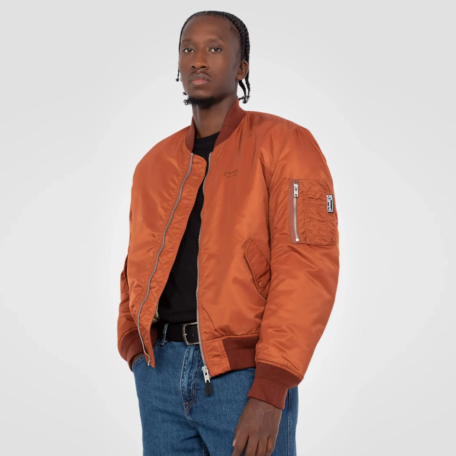 Oversized Unisex Vintage Bomber copper - Image 4
