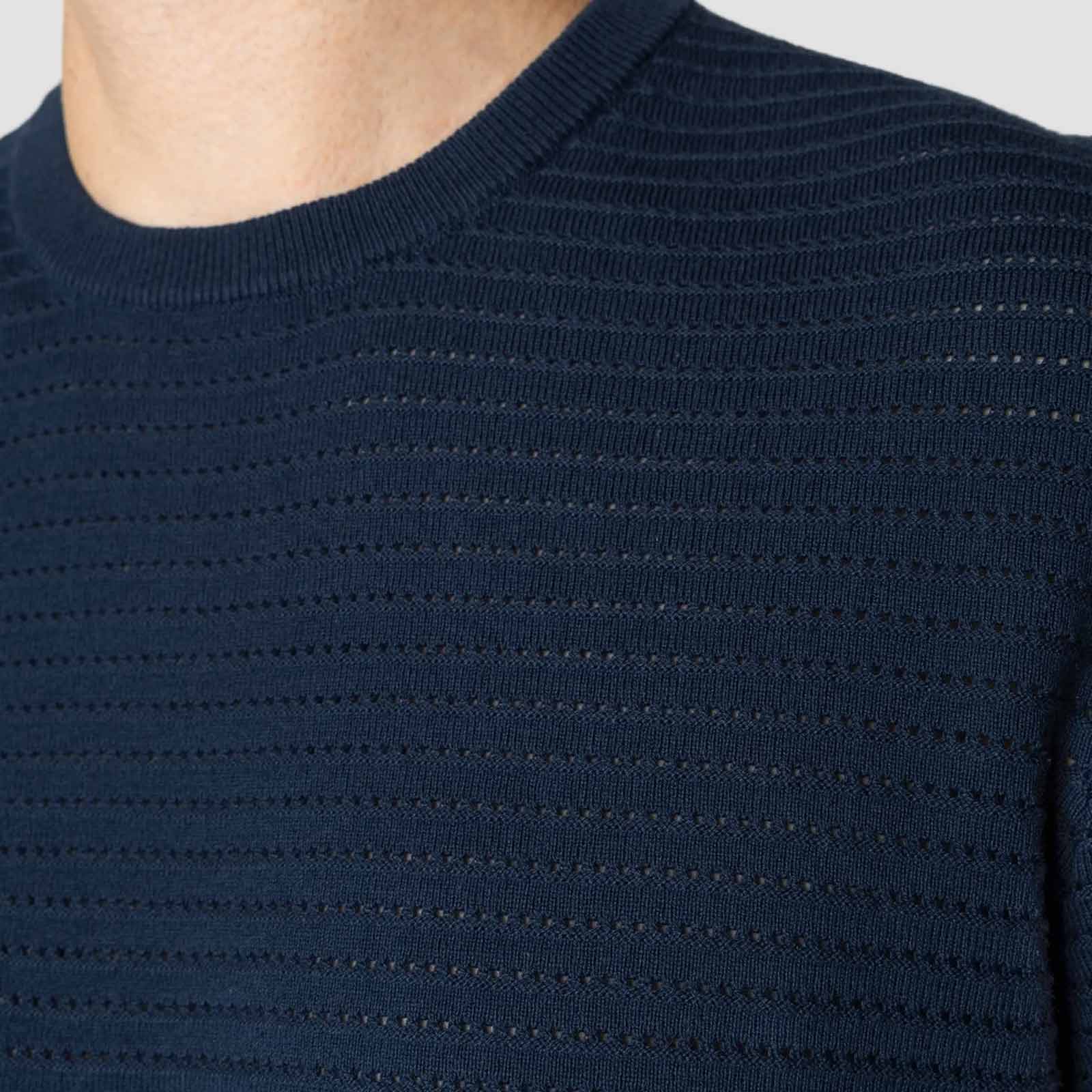 Owen Knitted T-Shirt navy - Image 4