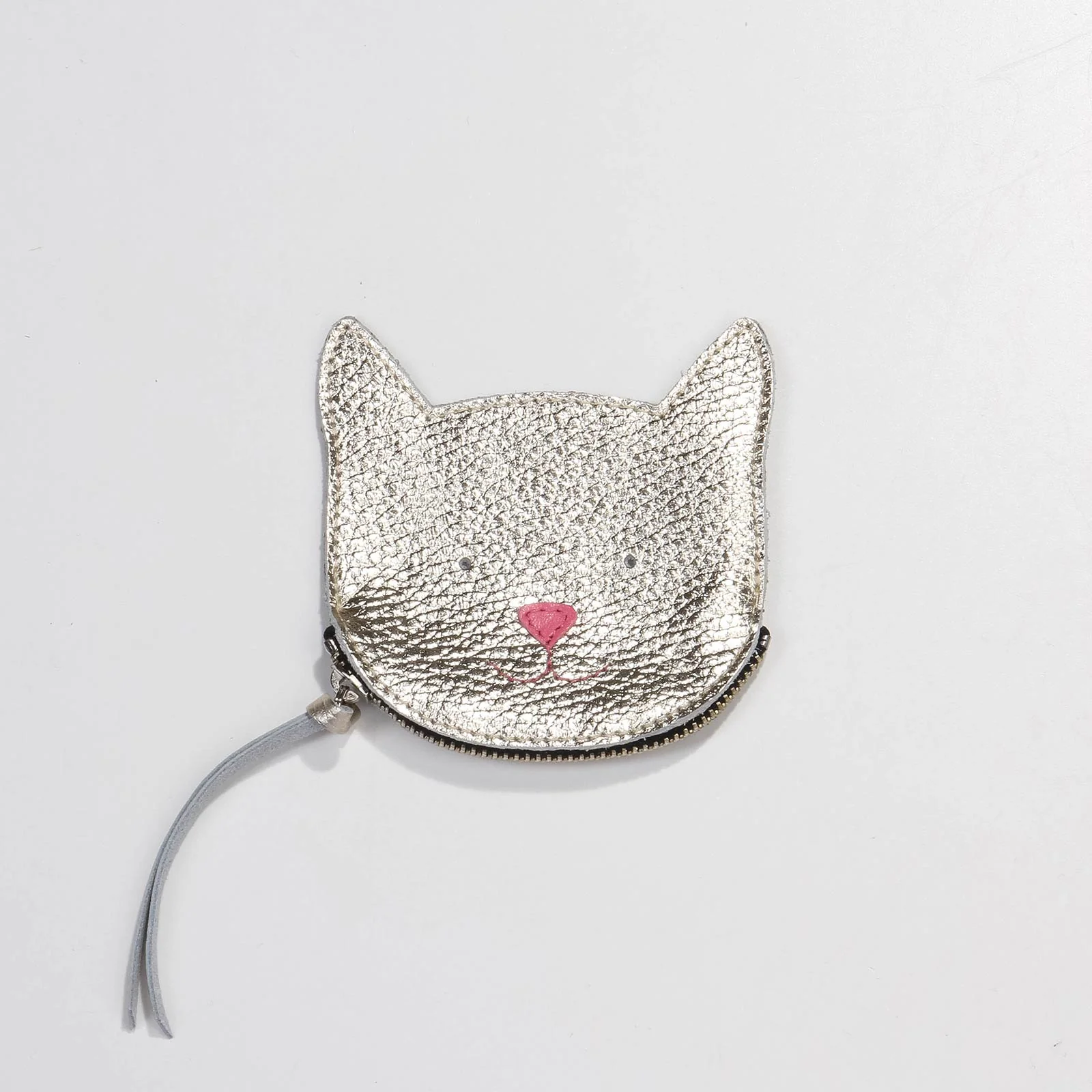 Papoutsini Wallet Katze metallic champagne