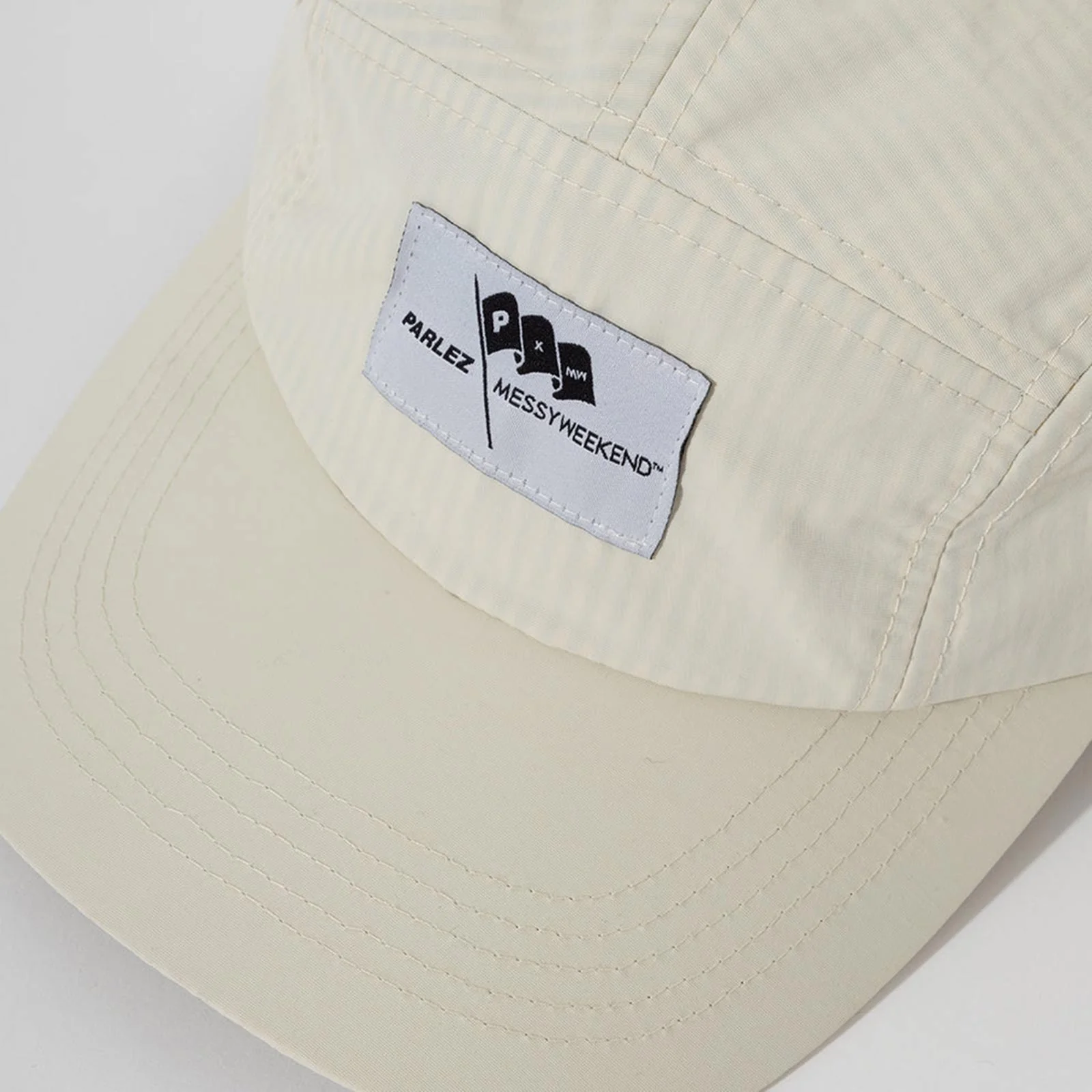 Parlez X MessyWeekend Ripley 5 Pannel Cap ecru - Image 2
