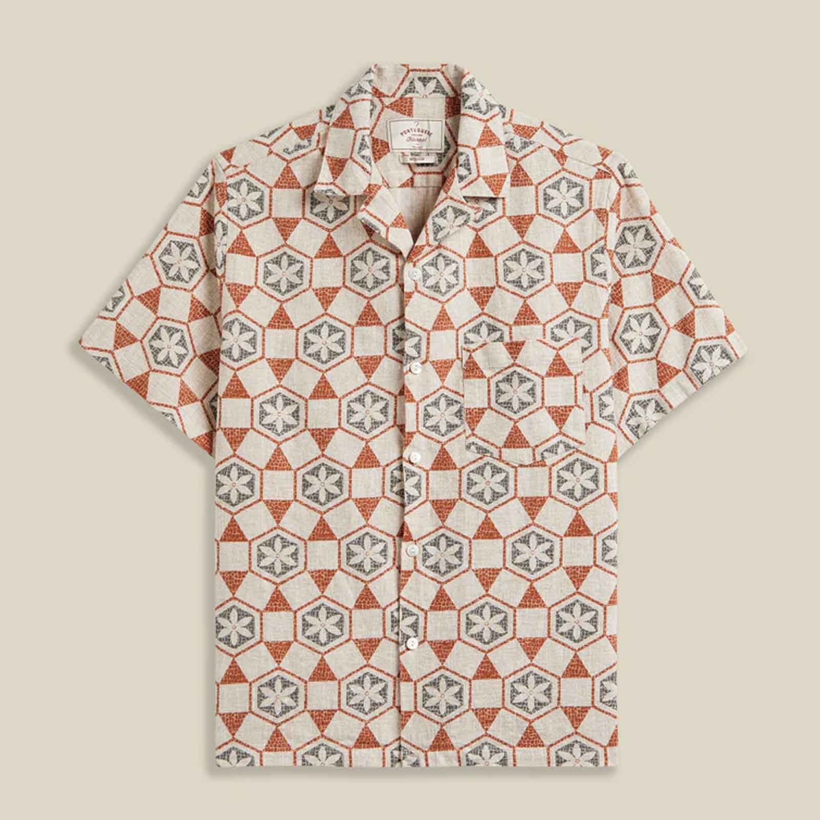 Pavement S/S Shirt multi sand/burnt sienna