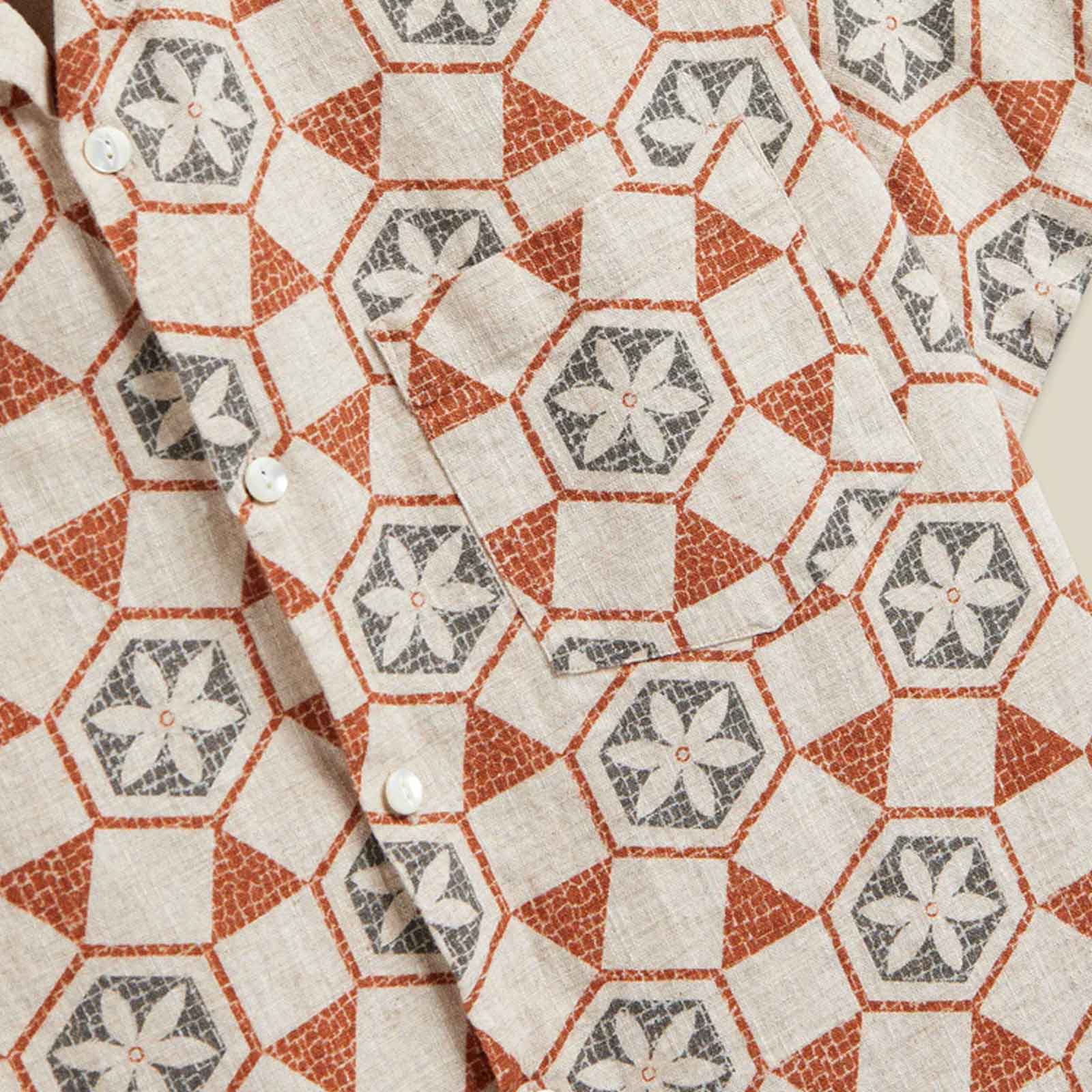 Pavement S/S Shirt multi sand/burnt sienna - Image 3