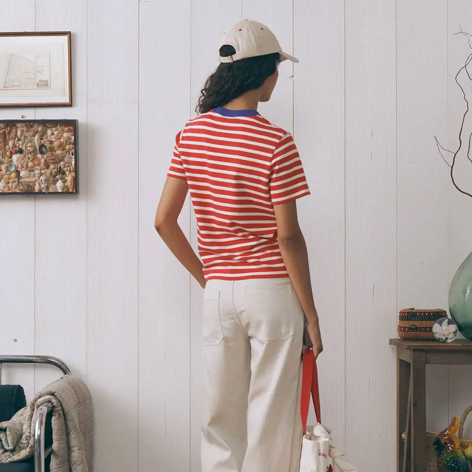 Pers Mini Patch Coeur/GOTS T-Shirt ivory/poppy - Image 3