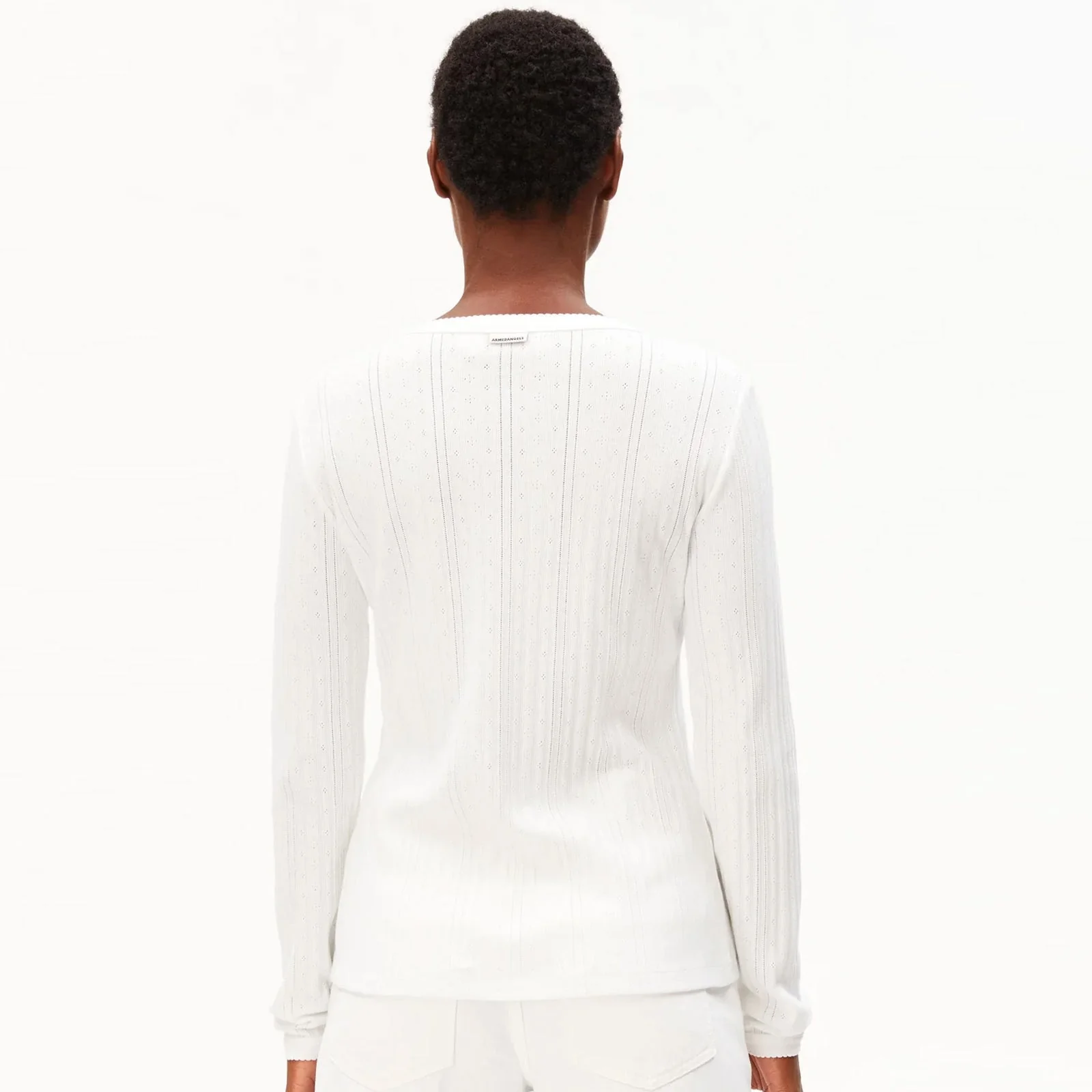 Pointelle Cardigan white - Image 2