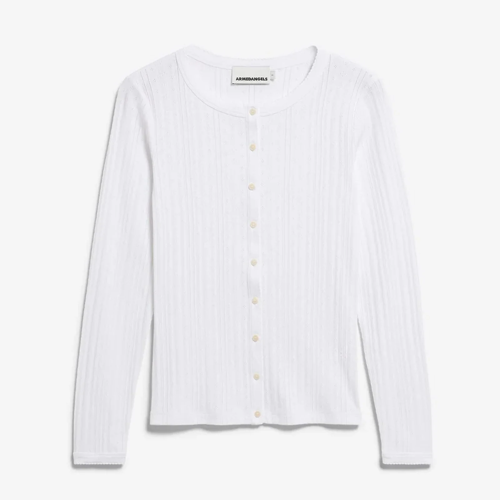 Pointelle Cardigan white - Image 4