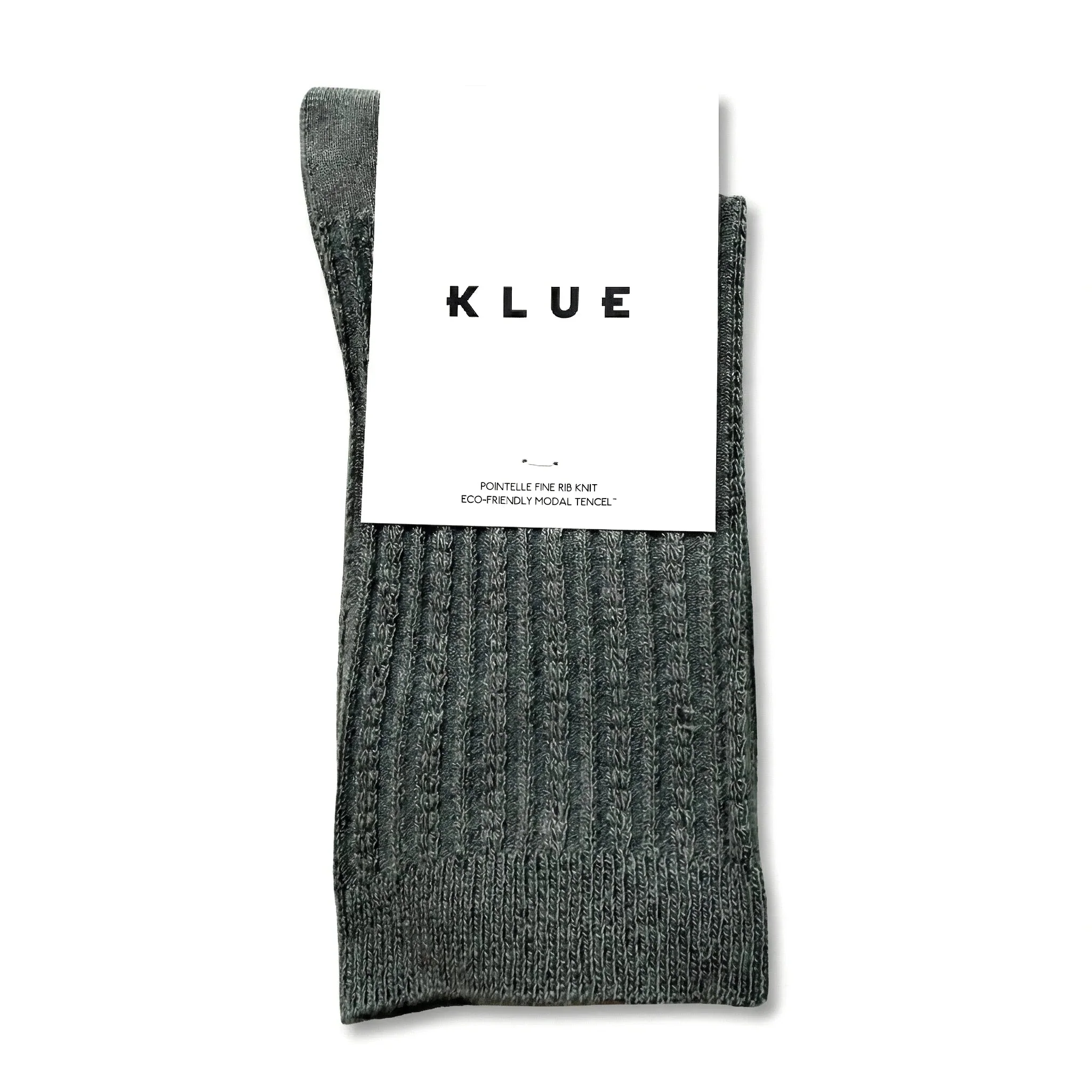 Pointelle Fine Rib Modal Socks khaki