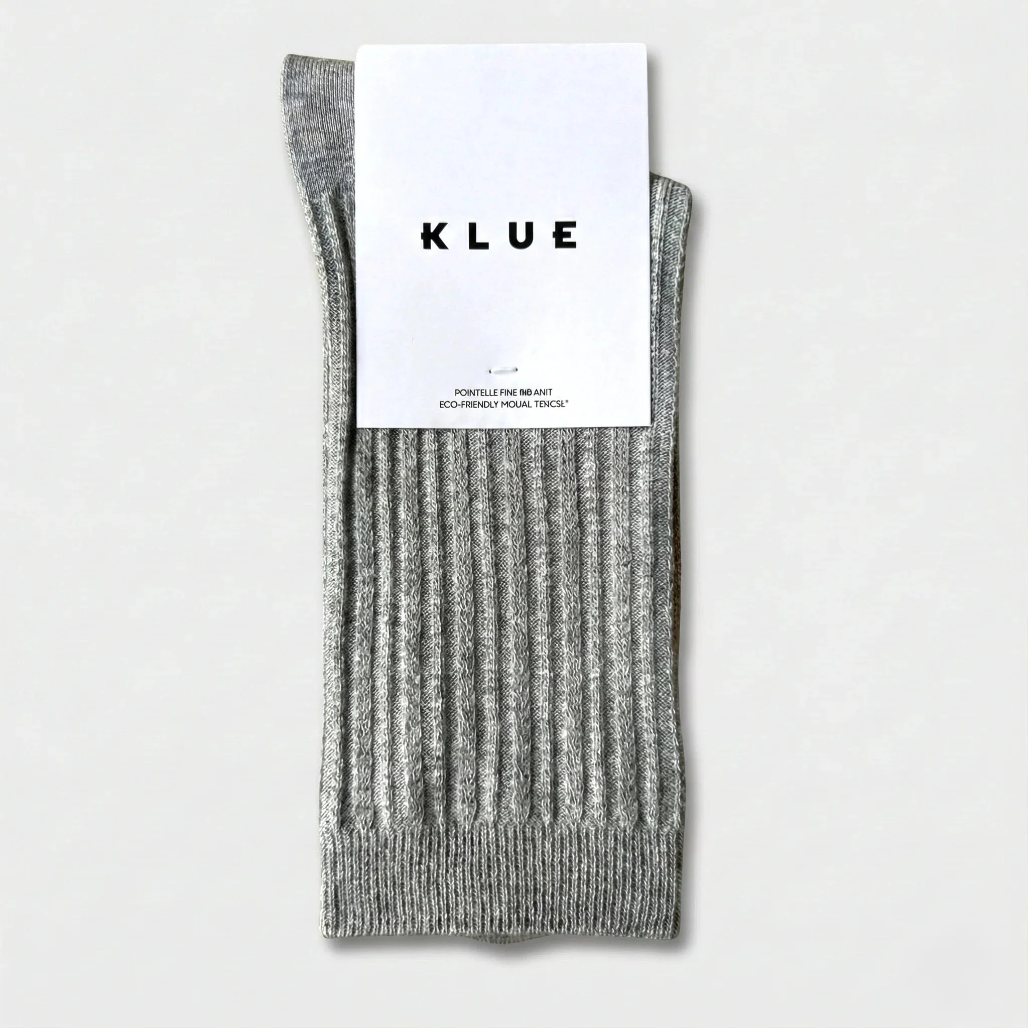 Pointelle Fine Rib Modal Socks light grey