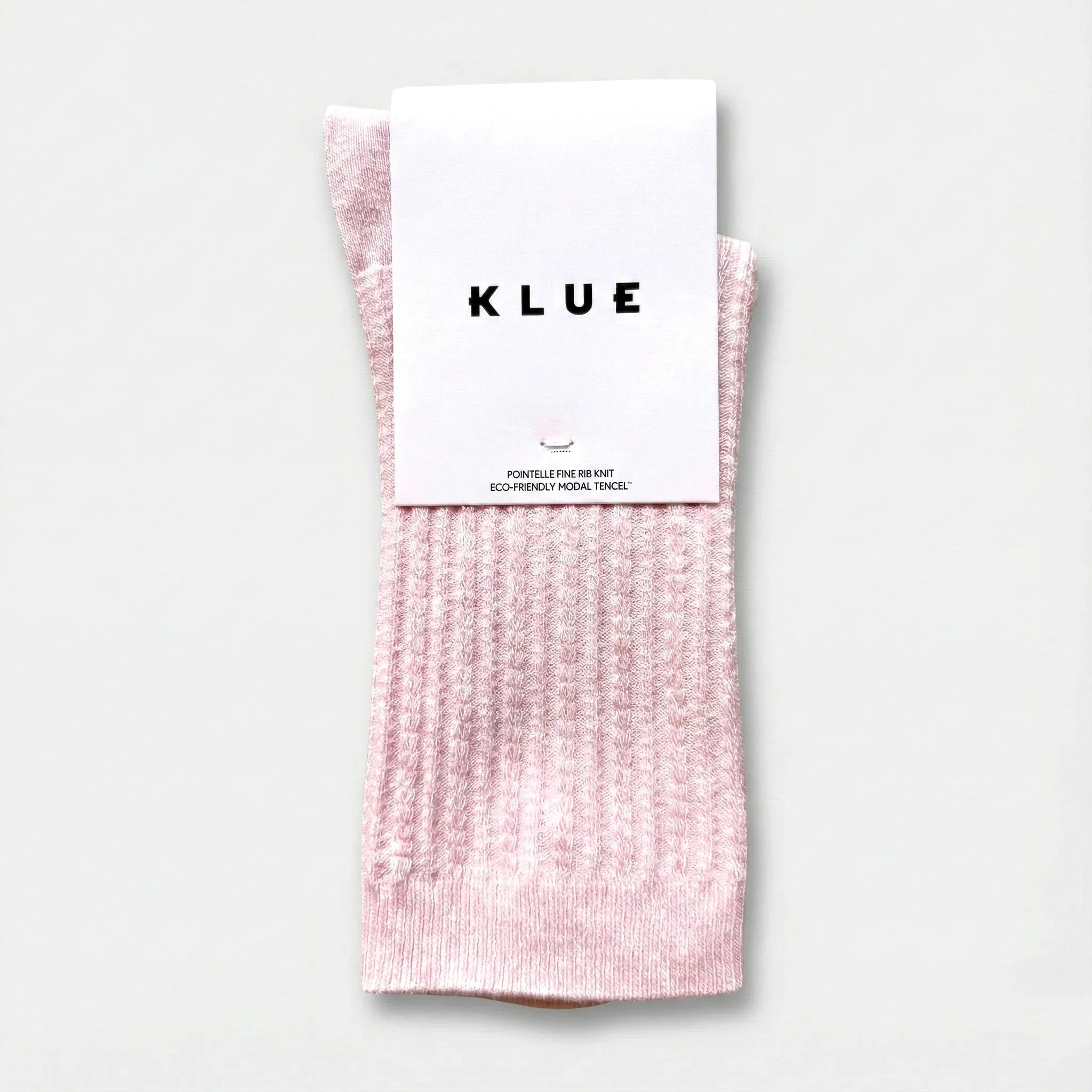 Pointelle Fine Rib Modal Socks pink