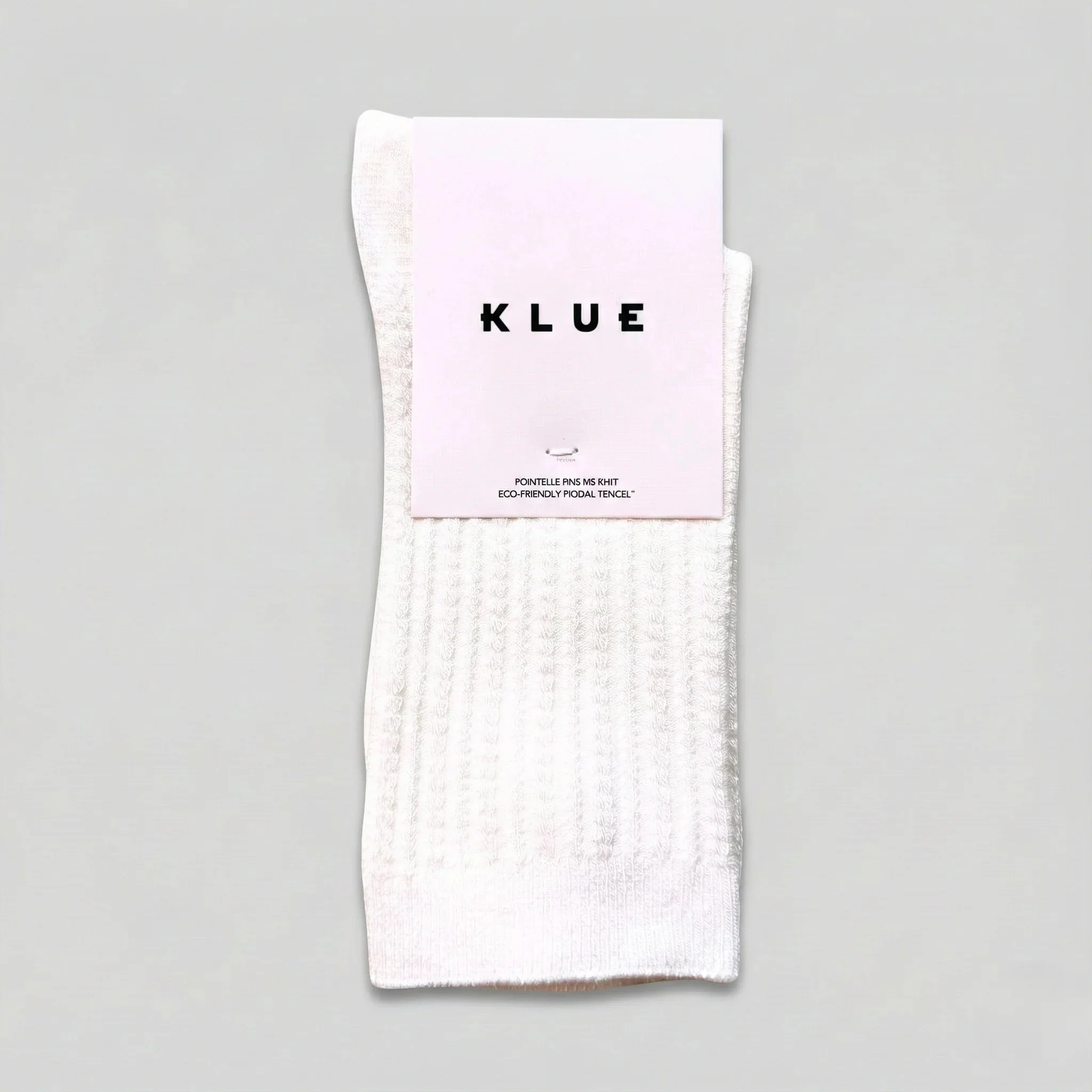 Pointelle Fine Rib Modal Socks white