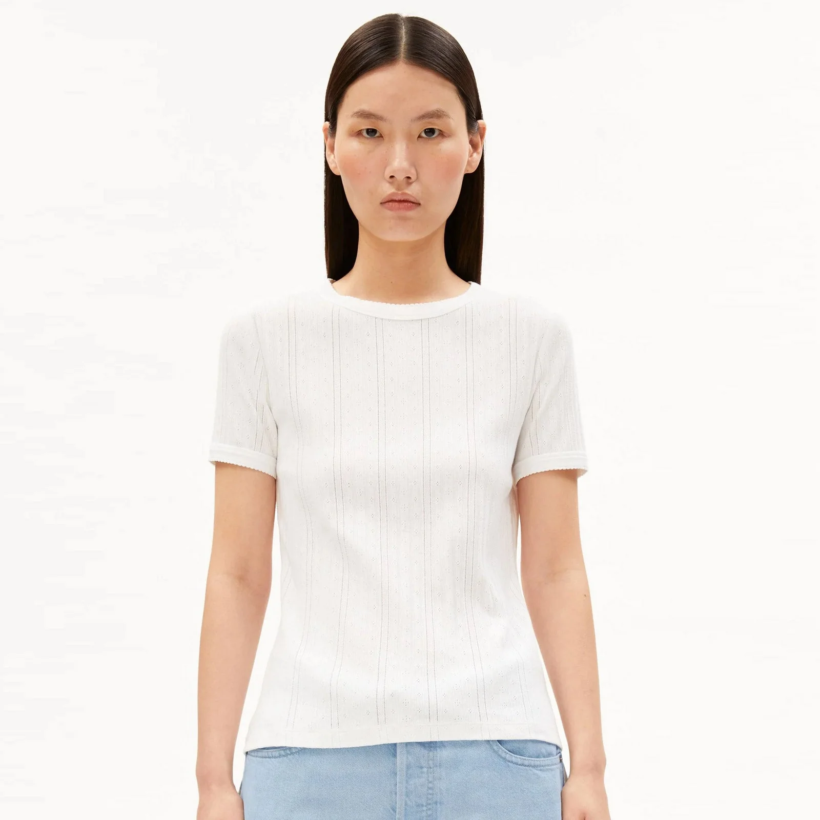 Pointelle T-Shirt white