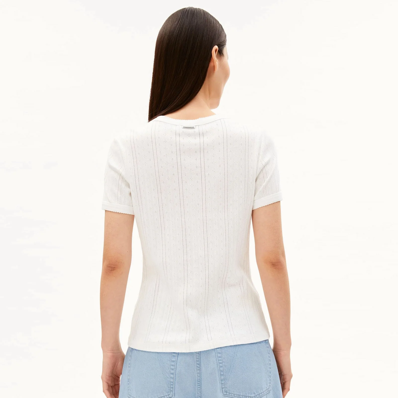 Pointelle T-Shirt white - Image 2