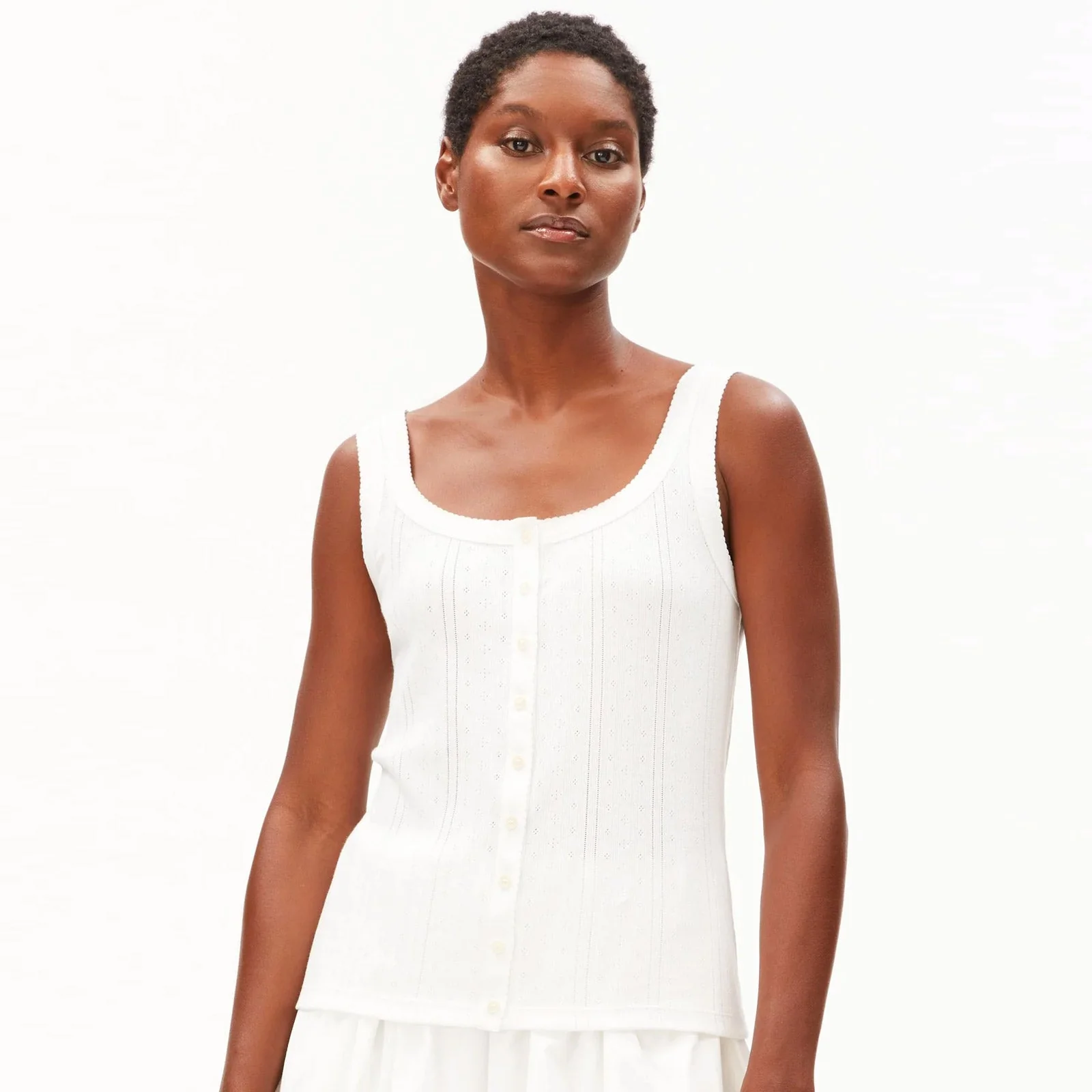 Pointelle Top white