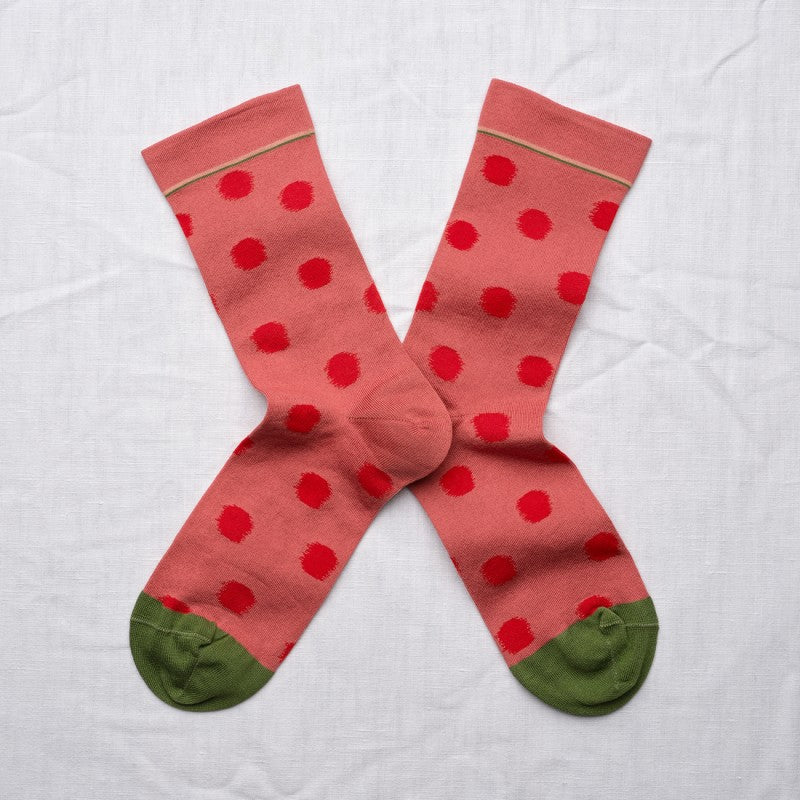 Pois rouge fané Socks CU601