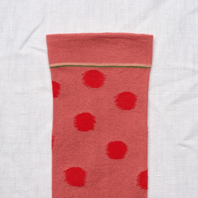 Pois rouge fané Socks CU601 - Image 3