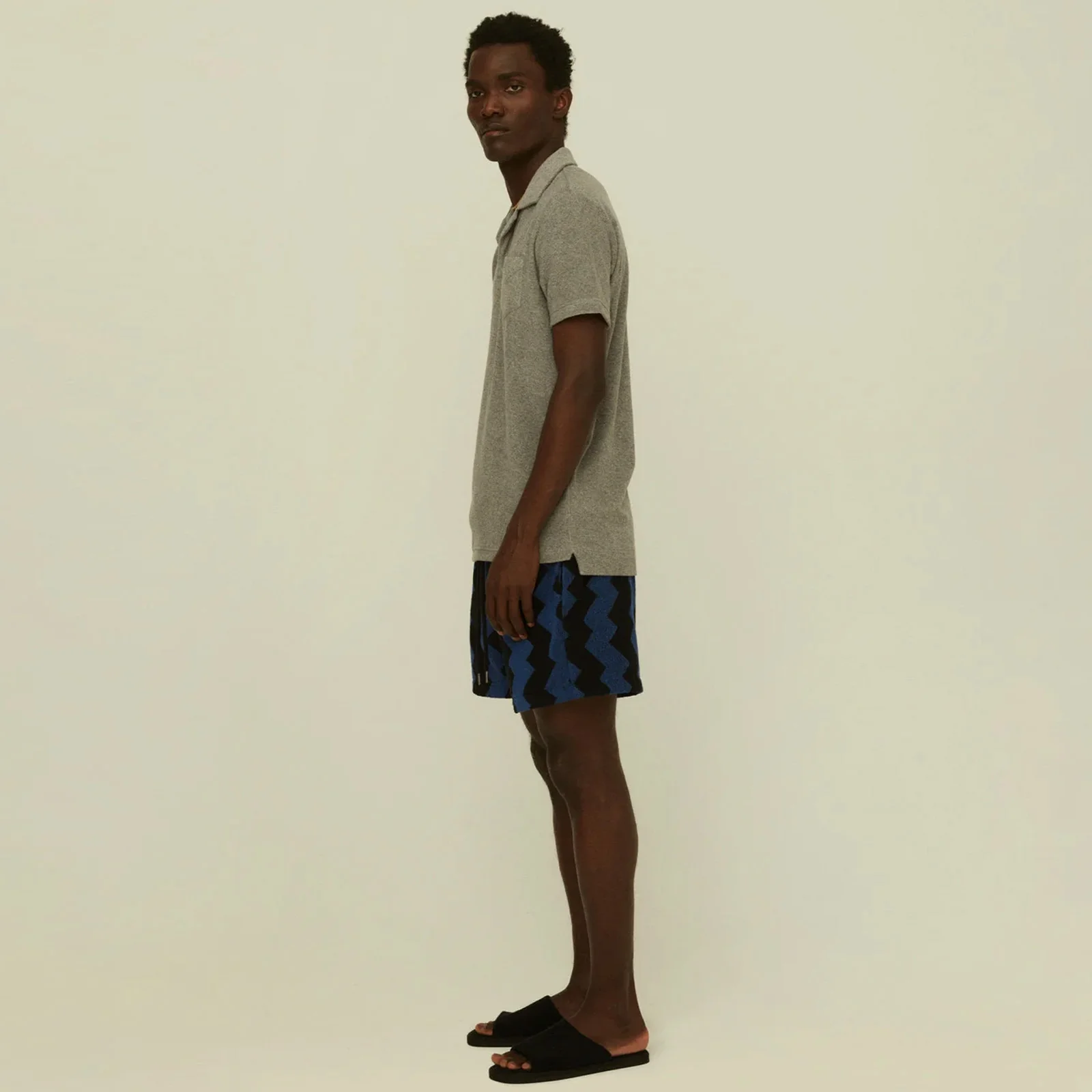 Polo Terry Shirt grey melange - Image 5