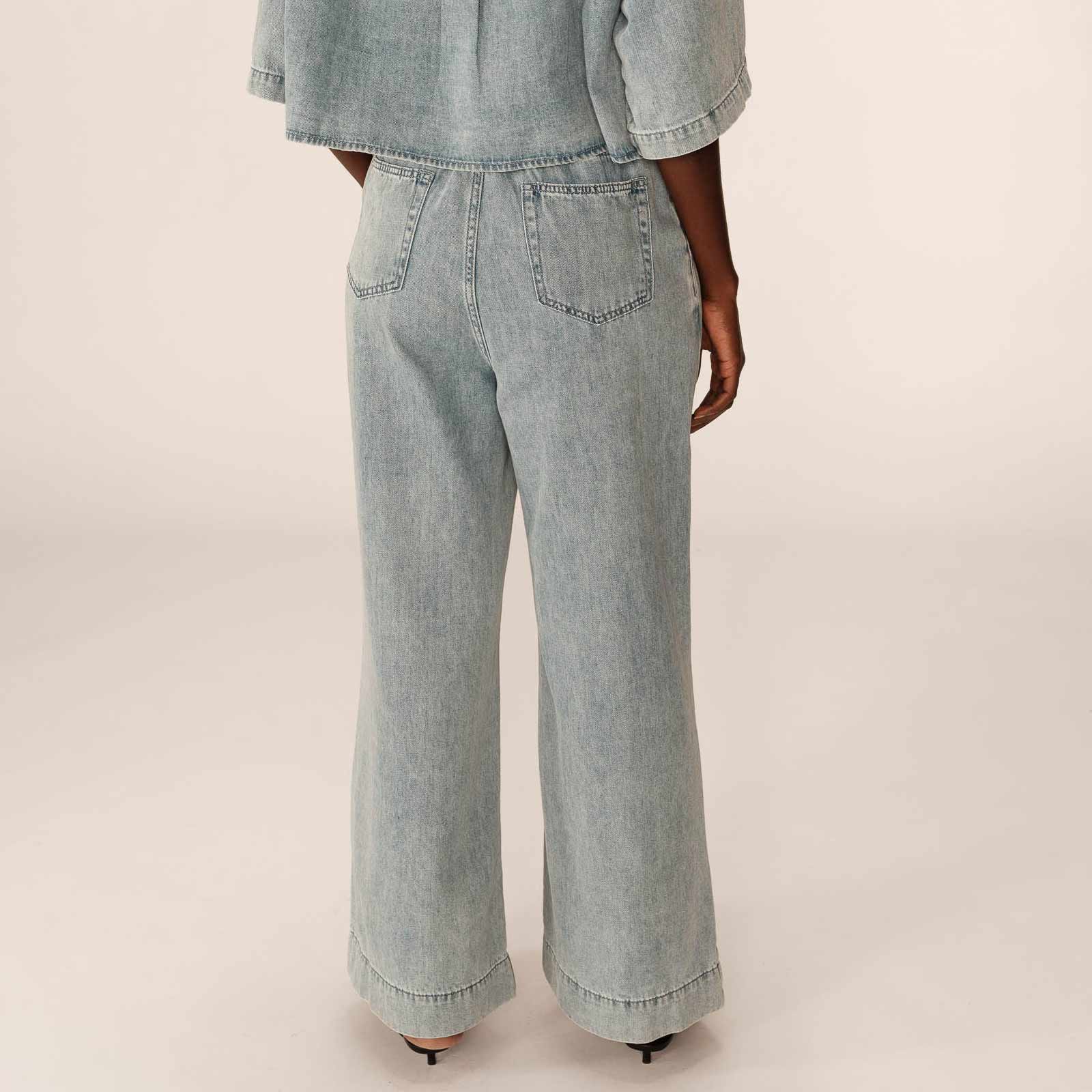 Pompon Baggy jeans sky blue - Image 2
