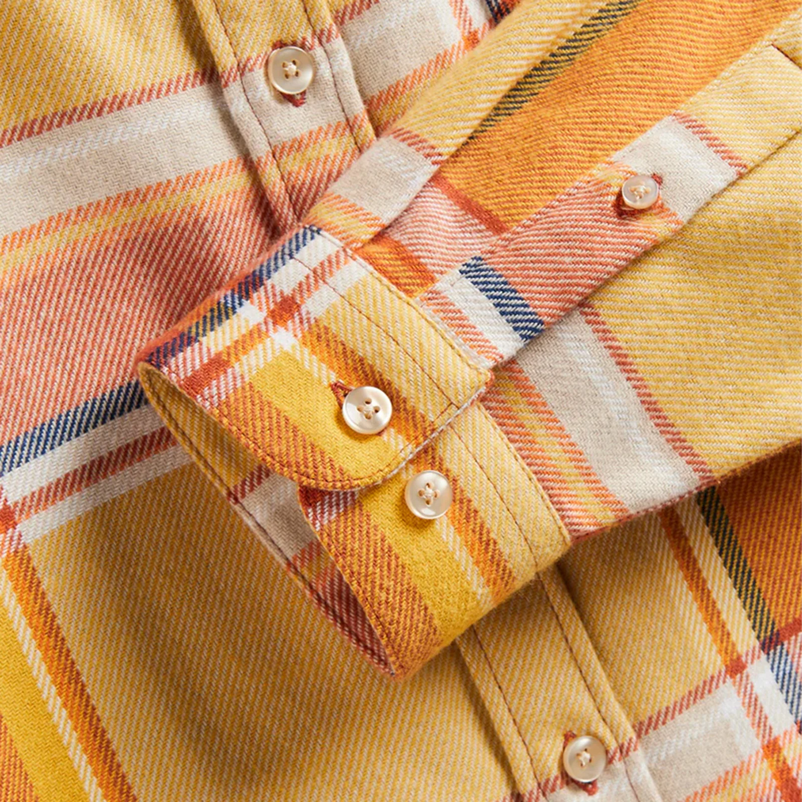 Ramo Flannel Shirt yellow/multi - Image 4