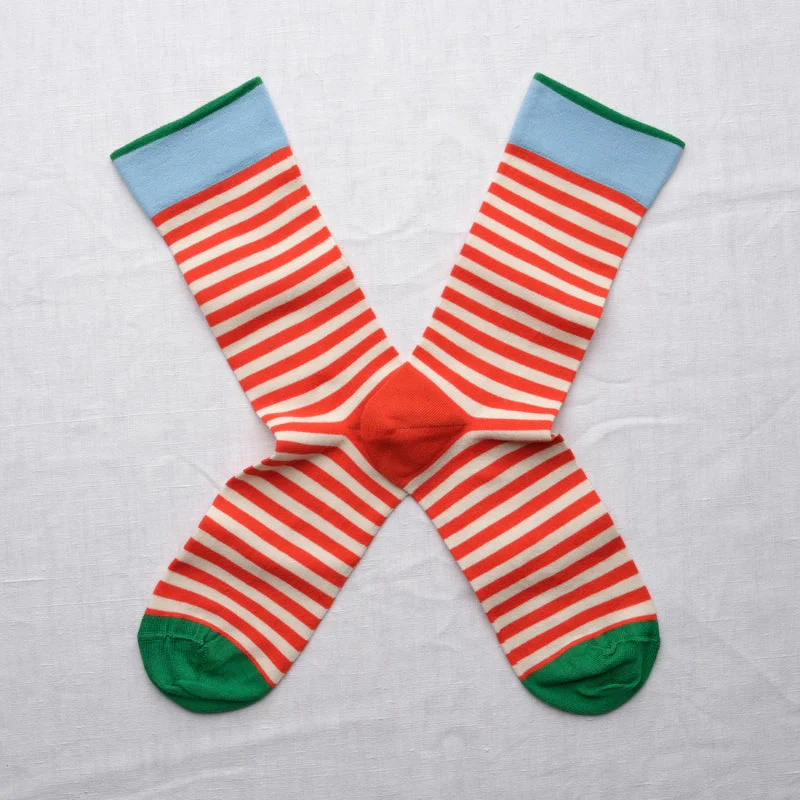 Rayures vermillon Socks RY1-37