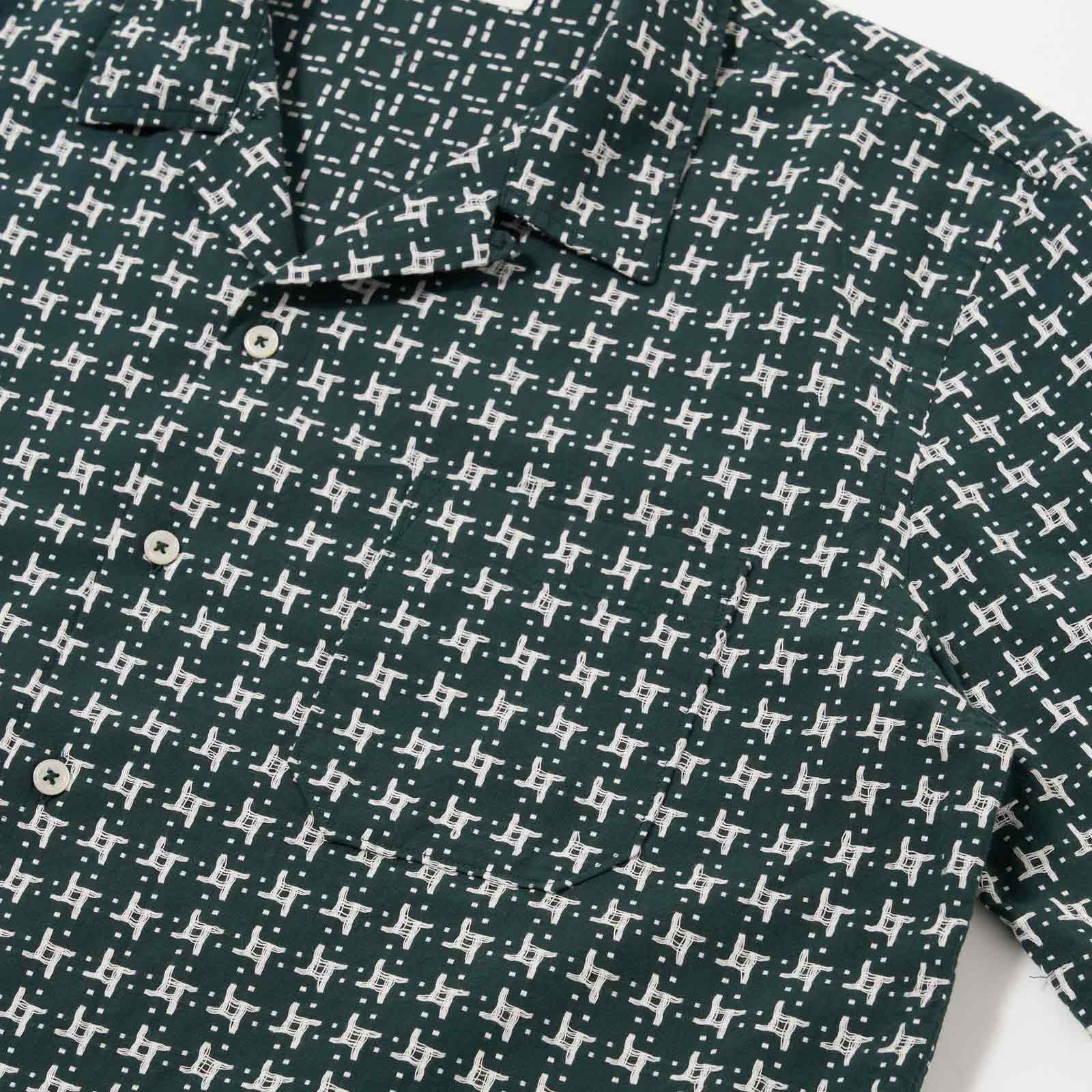 Rhodes 8 Cotton Road Shirt green/white - Image 4